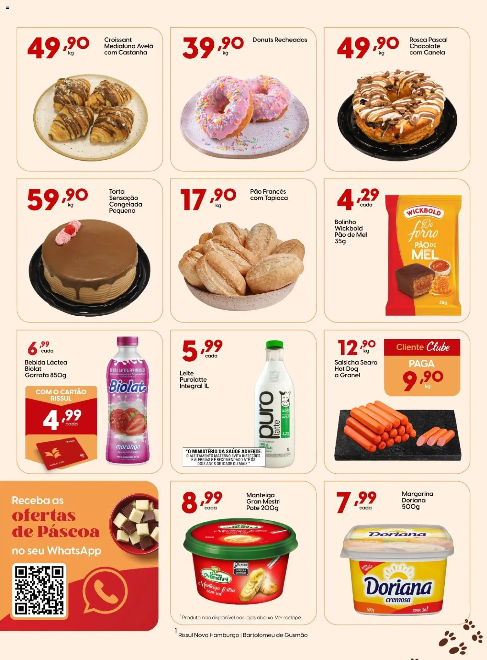 Rissul ofertas Especial Páscoa Folheto - válido de 19.03.2026 | Página: 9 | Produtos: Salsicha, Mel, Pão francês, Margarina