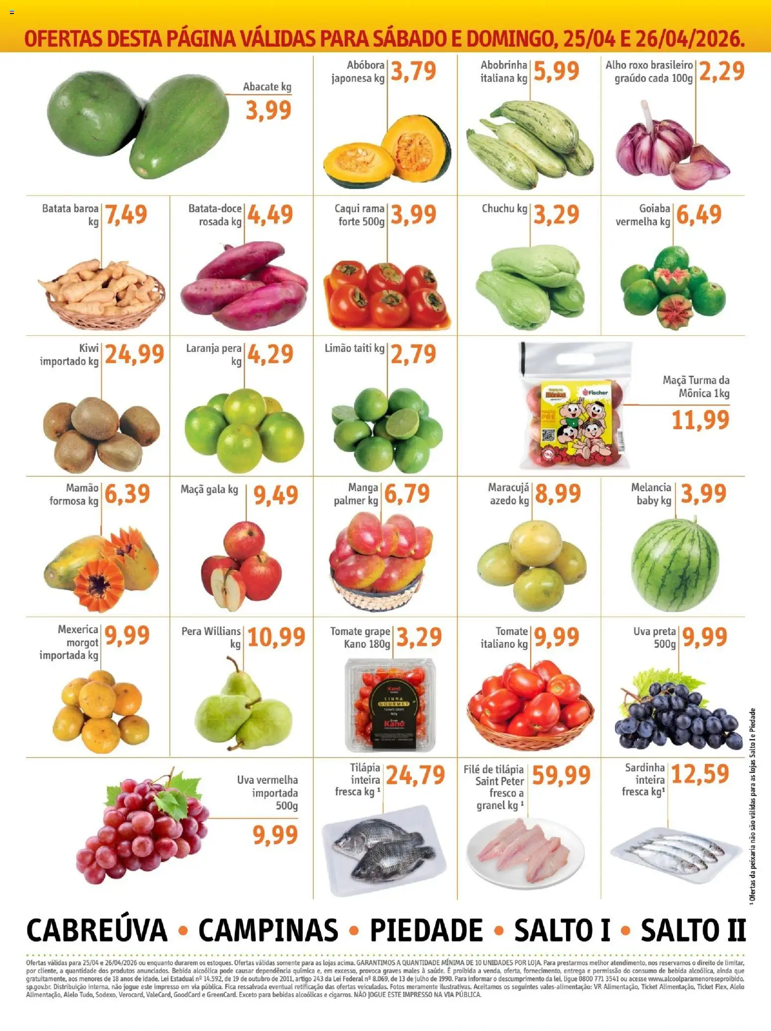 Sonda Folheto - válido de 24.04.2026 | Página: 6 | Produtos: Maracujá, Mexerica, Bebida, Sardinha