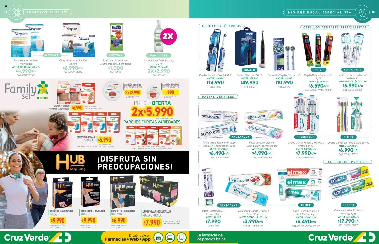 Cruz Verde Descuentos │ válido desde el 01.01.2026 | Página: 8 | Productos: Manzana, Tobillera, Pasta dental, Pasta