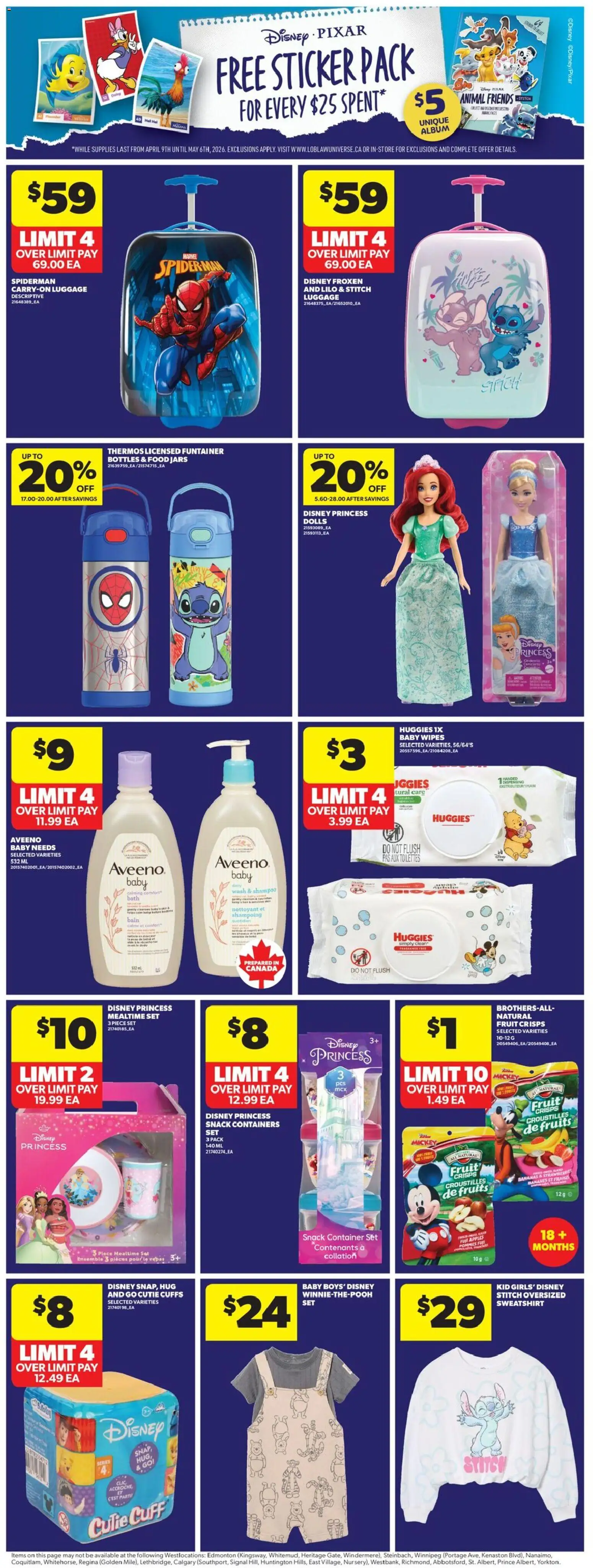 Real Canadian Superstore flyer valid from 09.04.2026 | Page: 11 | Products: Strawberries, Luggage, Shampoo, Bath