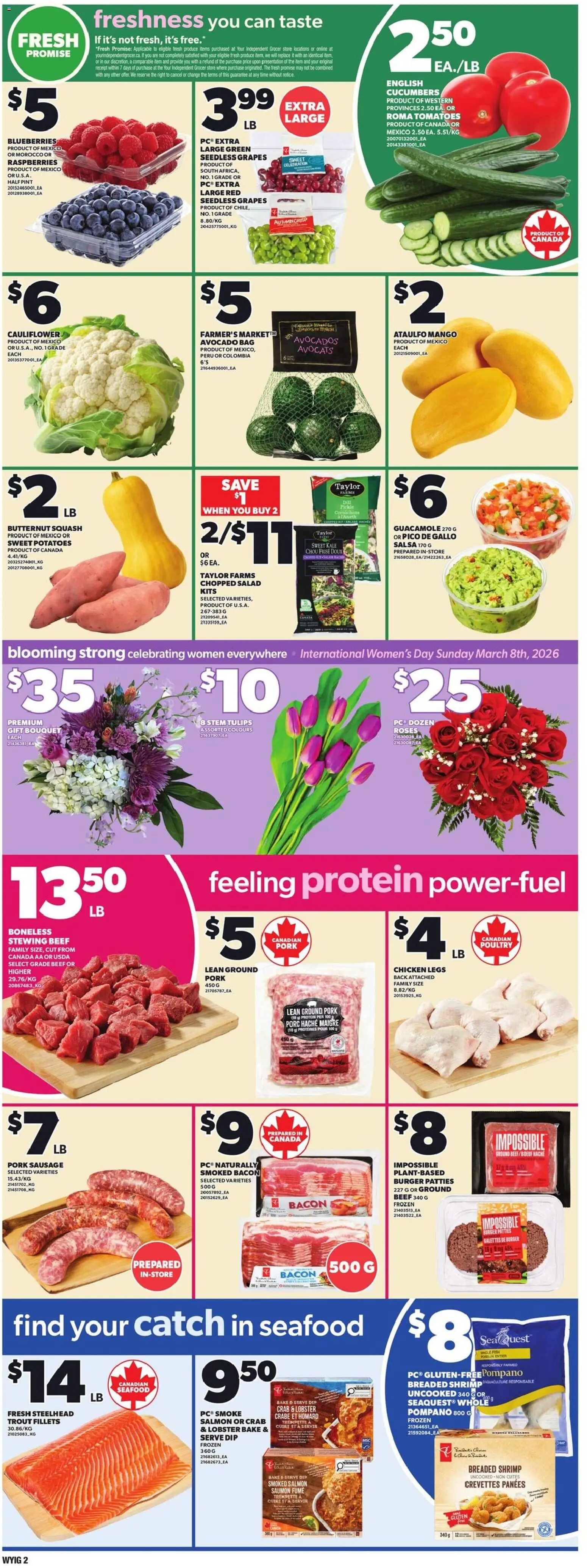 Loblaws flyer valid from 05.03.2026 | Page: 5 | Products: Beef, Cucumbers, Salad, Potatoes