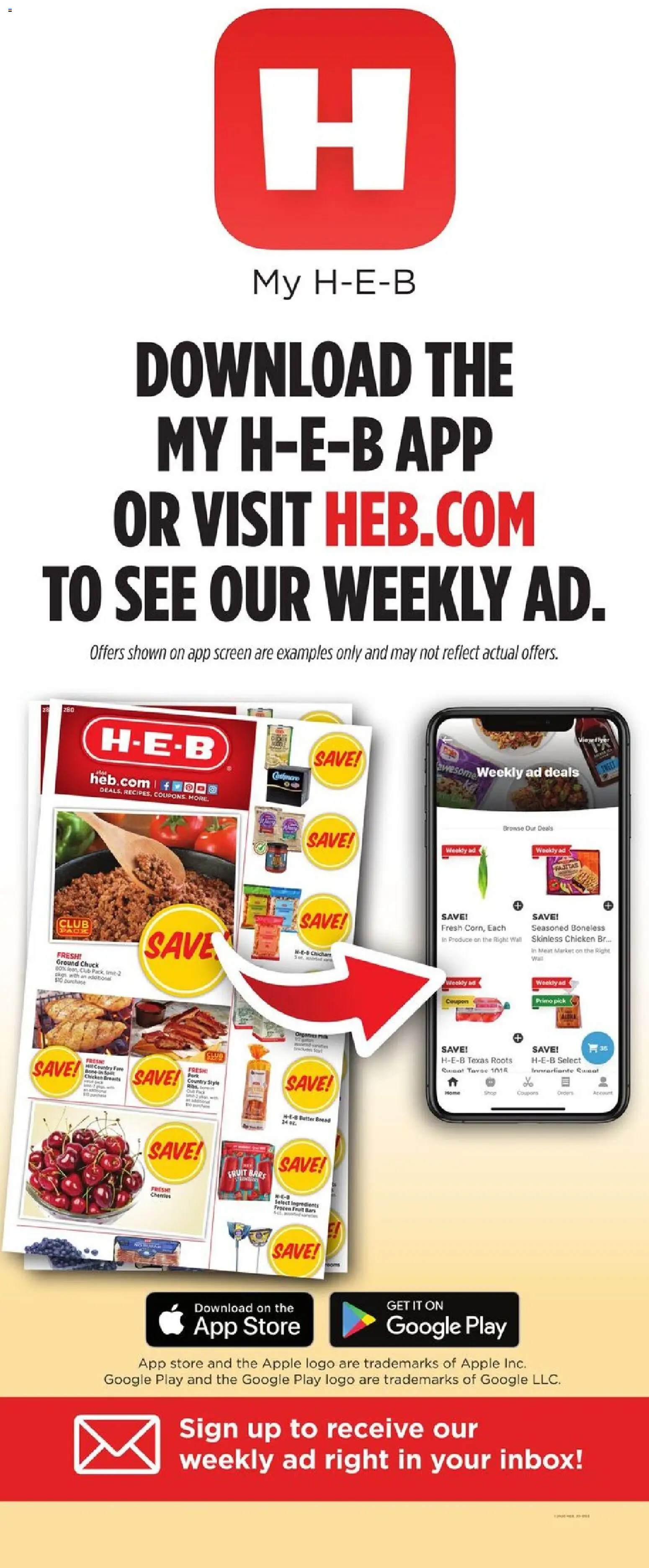 H-E-B Weekly Ad - valid from 15.04.2026 | Page: 3 | Products: Butter, Bread, Pork