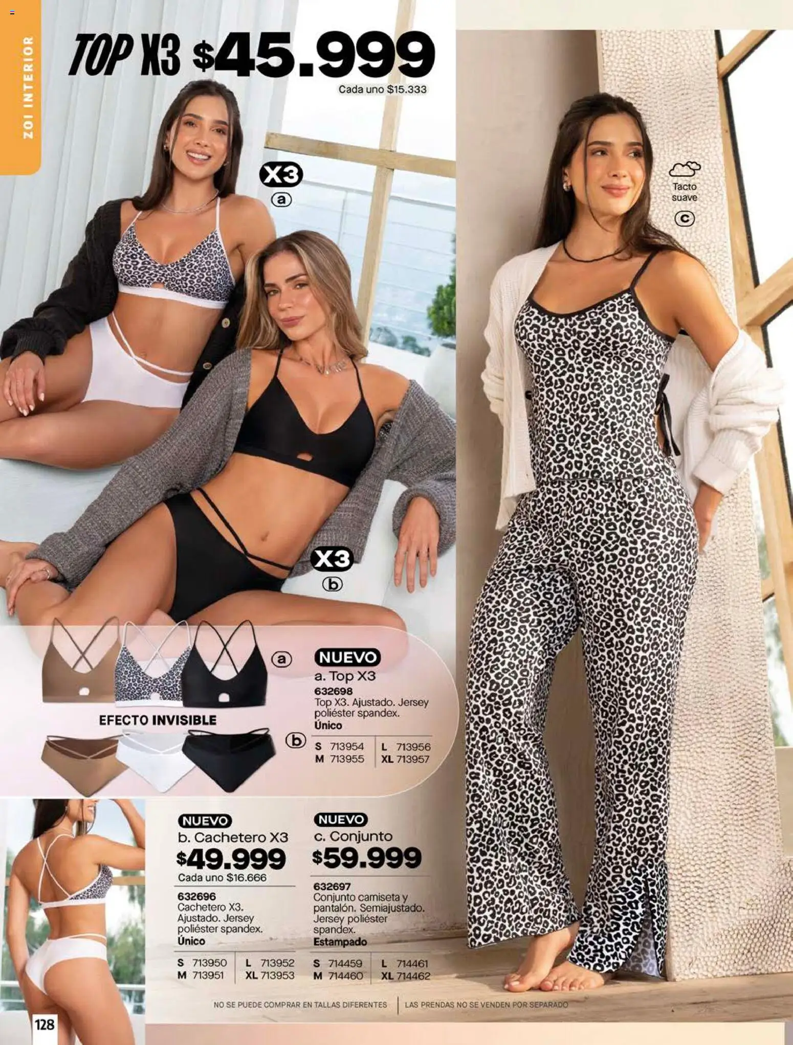 Pacifika revista - valida desde el 01.08.2026 | Página: 128 | Productos: Cachetero, Camiseta, Top, Conjunto