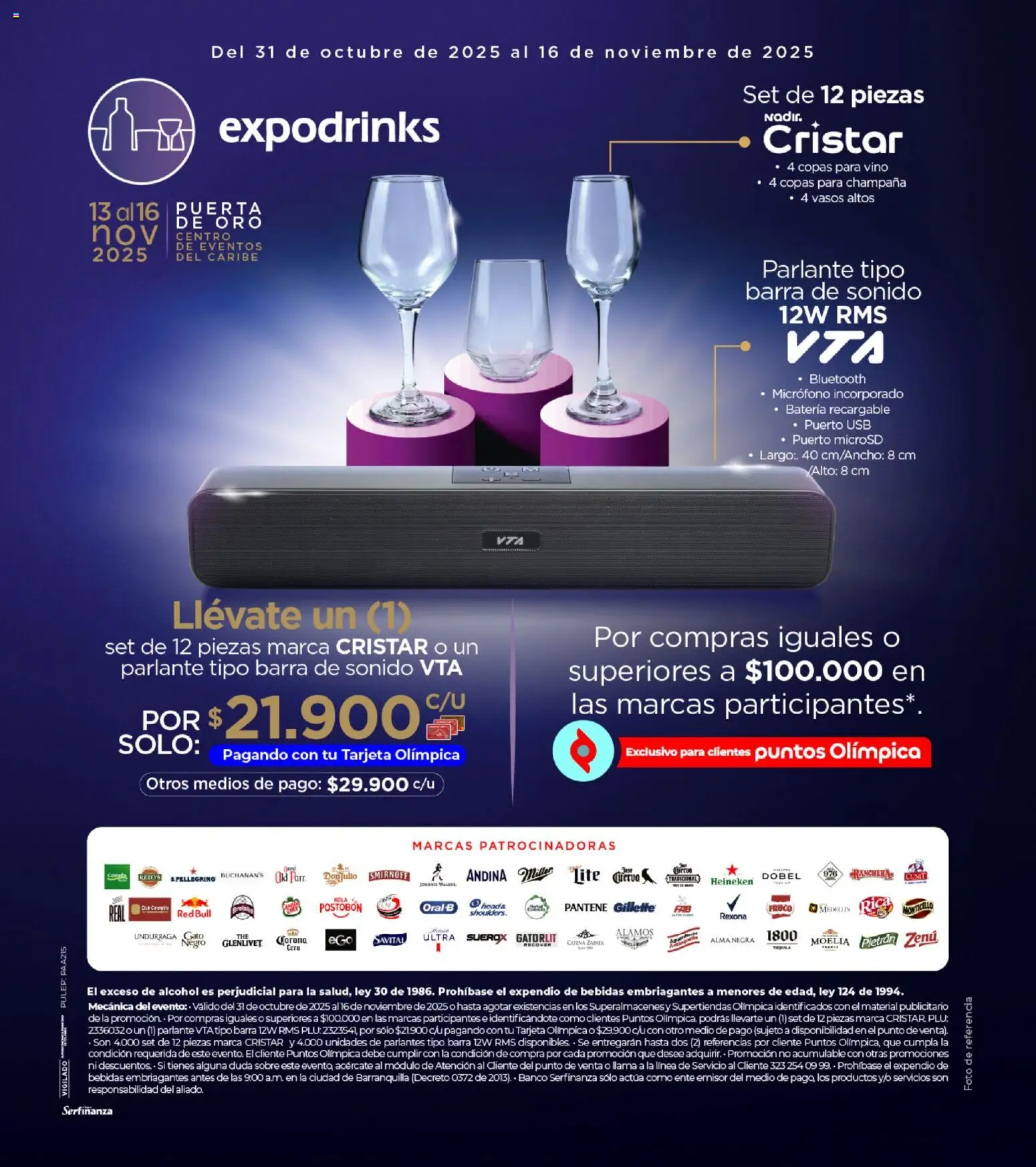 Olímpica revista - valida desde el 31.10.2025 | Página: 16 | Productos: Micrófono, Usb, Batería, Tintura