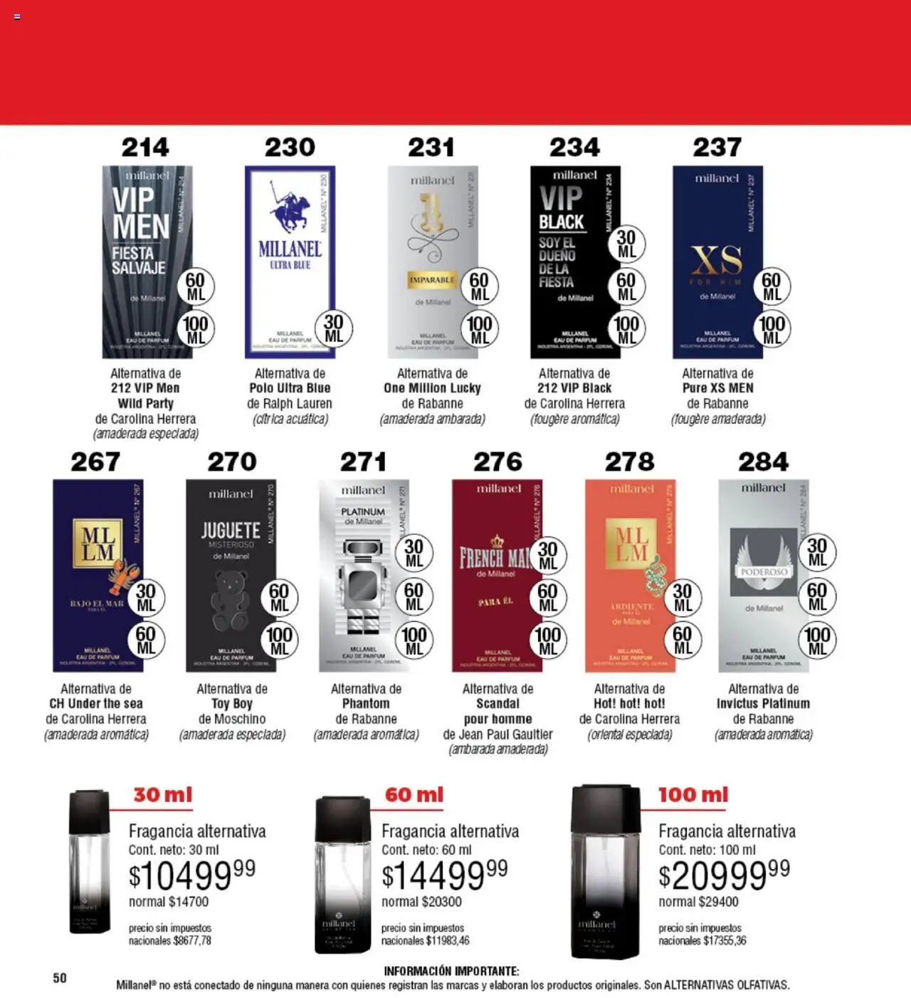 Millanel - Catálogo │ válido desde el 20.10.2025 | Página: 50 | Productos: Jean, Fragancia