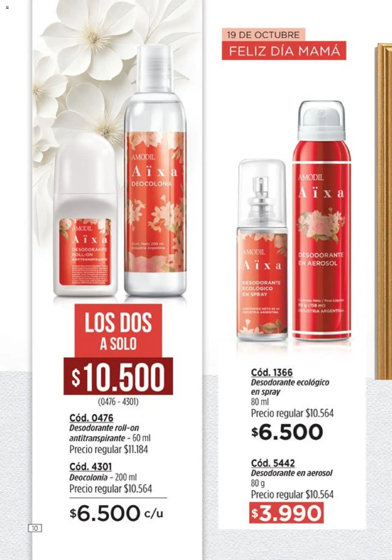 Catálogo Amodil Campaña 14 │ válido desde el 19.08.2025 | Página: 10 | Productos: Desodorante, Antitranspirante