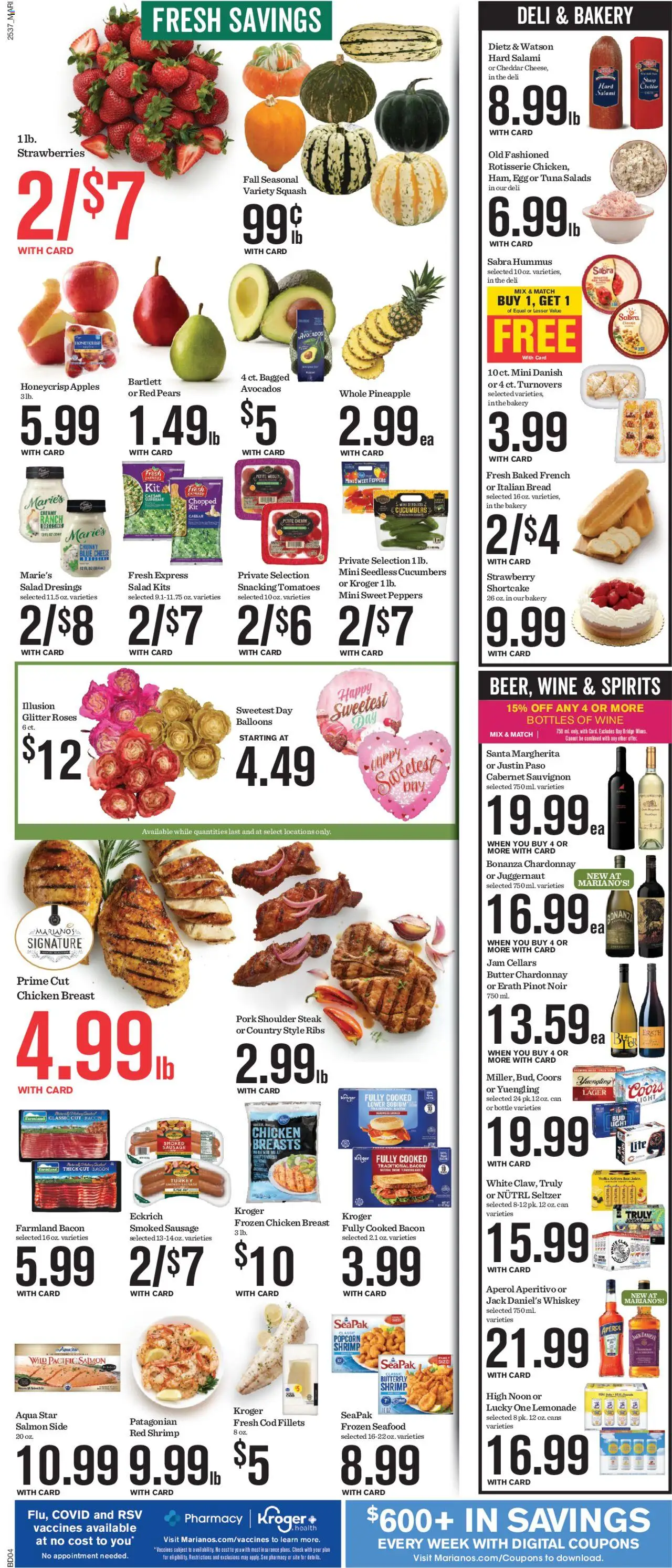 Mariano's Weekly Ad - valid from 15.10.2025 | Page: 6 | Products: Bakery, Cheese, Pork, Whiskey