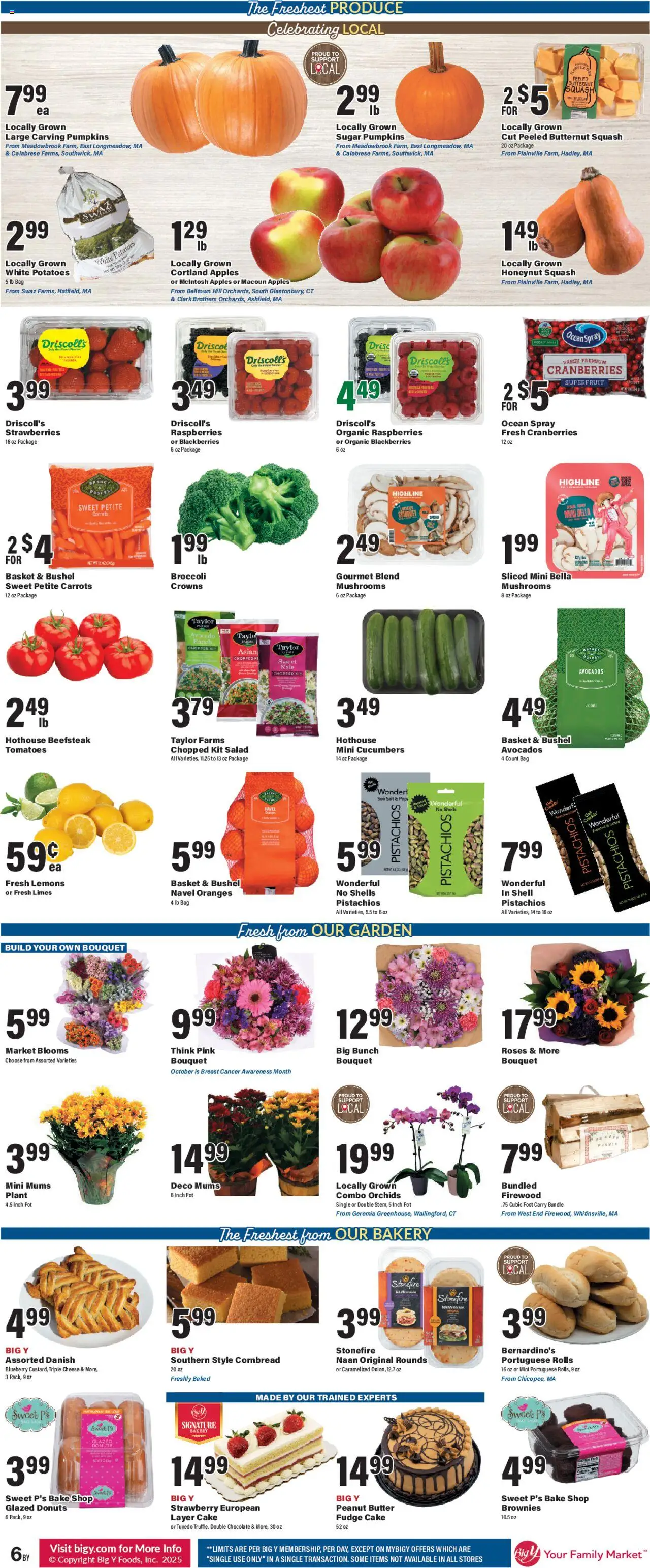 Big Y Weekly Ad - valid from 09.10.2025 | Page: 10 | Products: Kale, Crowns, Butter, Bag