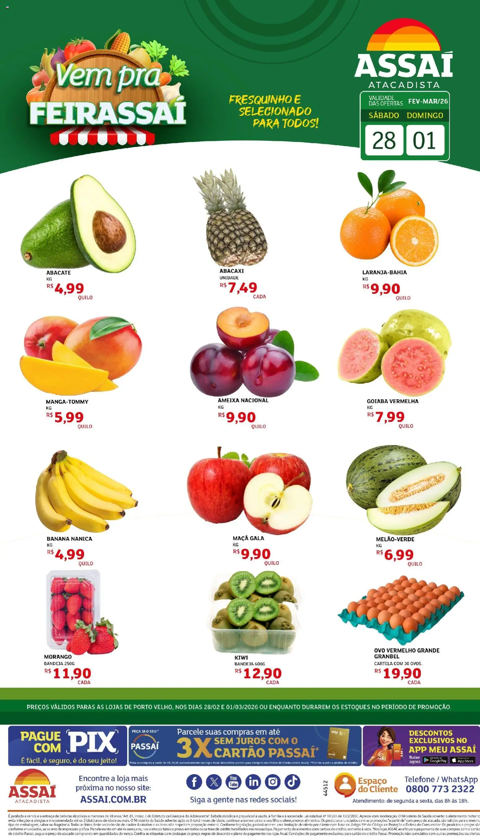 Assaí Atacadista Folheto - válido de 28.02.2026 | Página: 1 | Produtos: Pneus, Base, Bebida, Bandeja