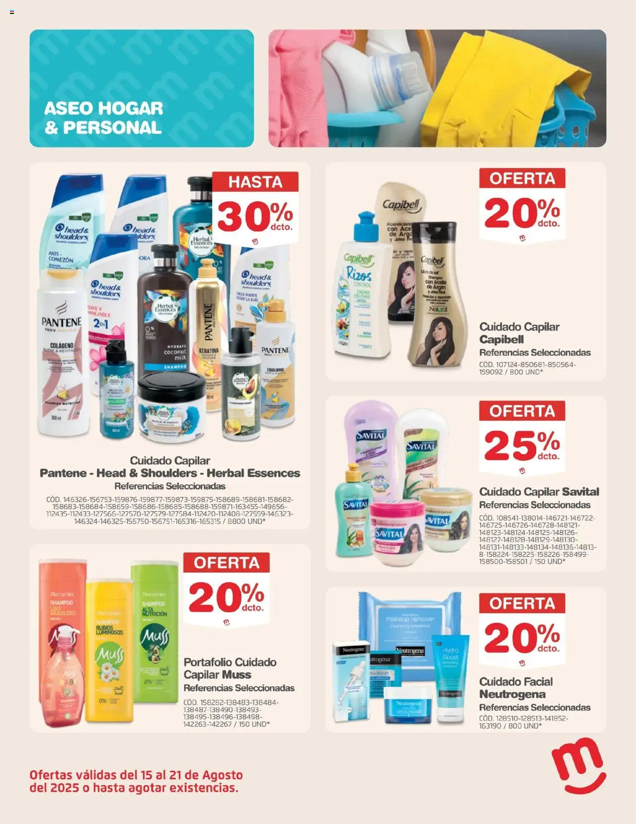 Makro revista - valida desde el 15.08.2025 | Página: 23 | Productos: Sal, Shampoo, Ropa, Aceite