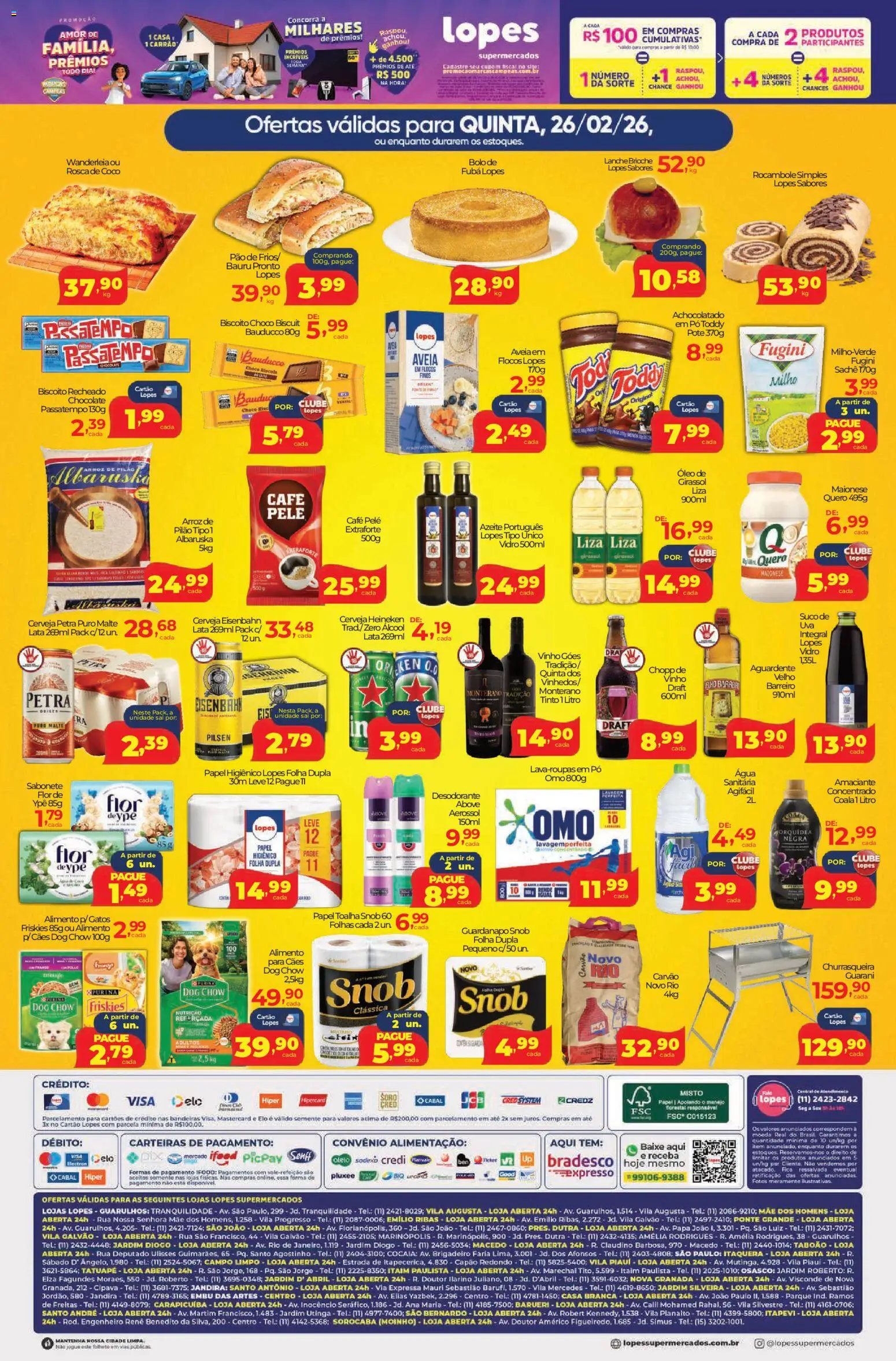 Lopes Supermercados Folheto - válido de 26.02.2026 | Página: 2 | Produtos: Pó, Óleo, Flocos, Guardanapo