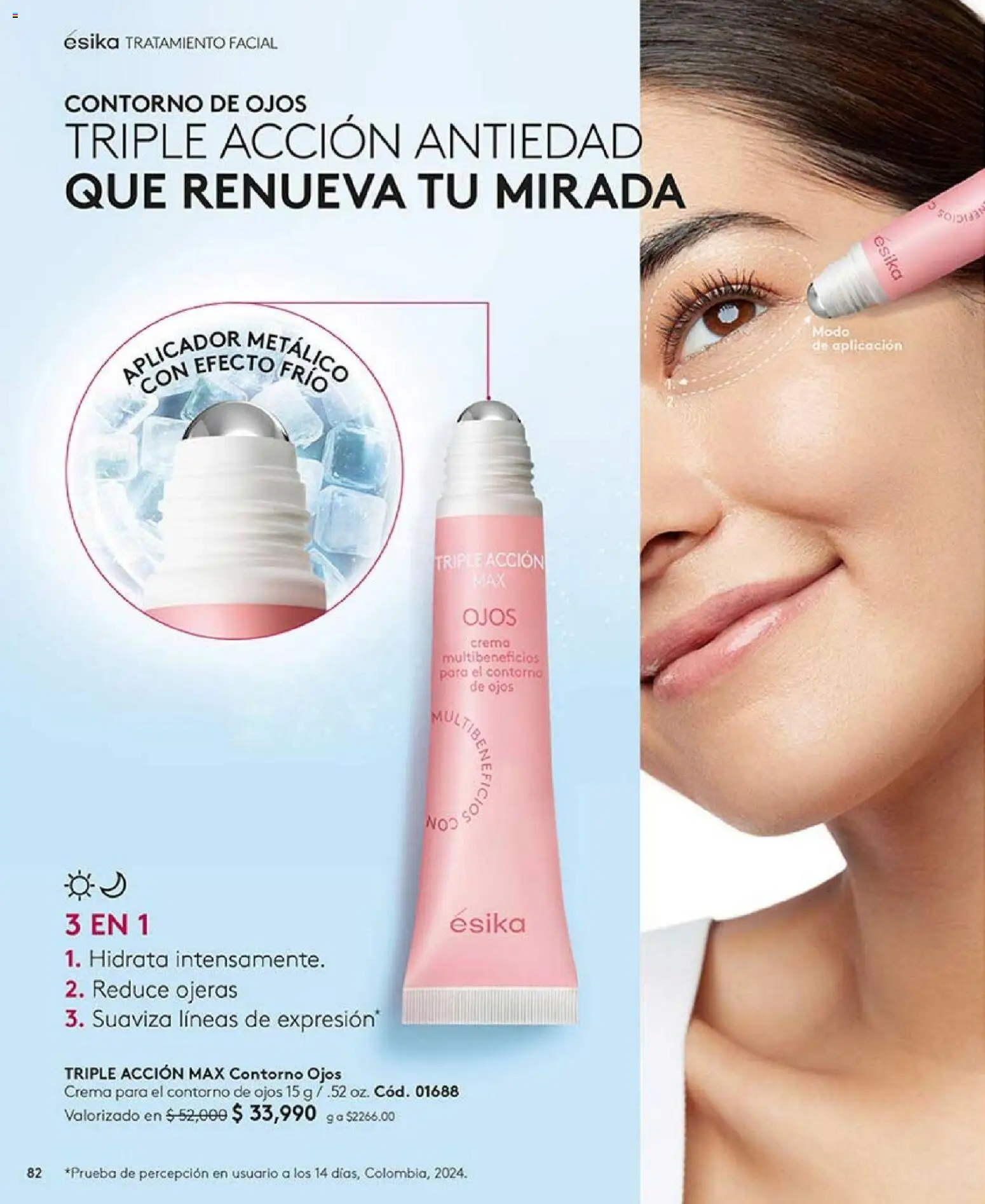 Ésika revista - valida desde el 01.04.2026 | Página: 82 | Productos: Crema, Contorno, Contorno de ojos