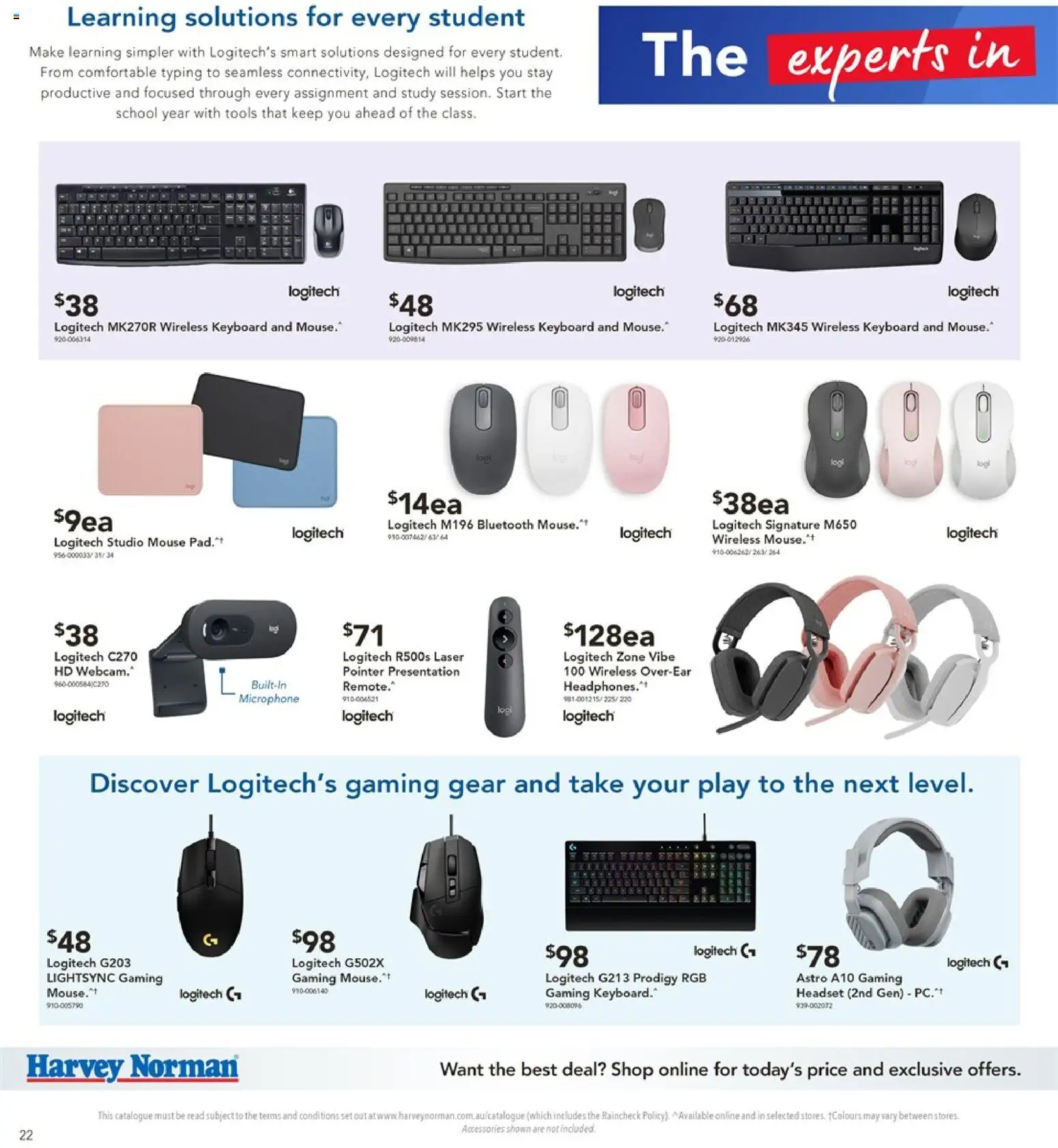 Harvey Norman catalogue - valid from 14.01.2026 | Page: 22 | Products: Pc, Mouse, Headset, Microphone