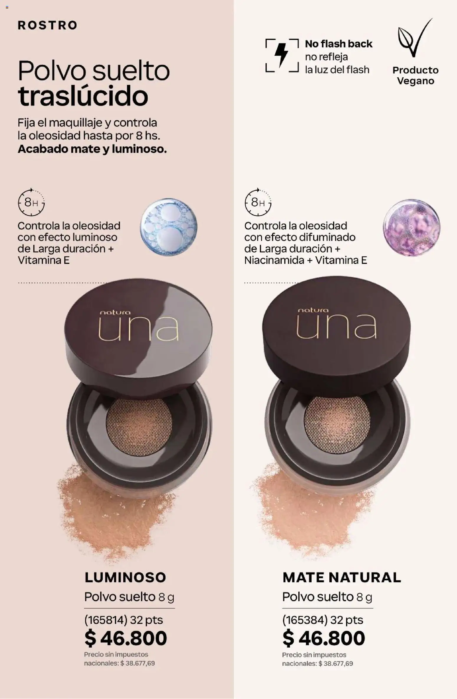 Natura Catálogo Ciclo 4/2026 │ válido desde el 01.04.2026 | Página: 144 | Productos: Mate, Maquillaje, Polvo