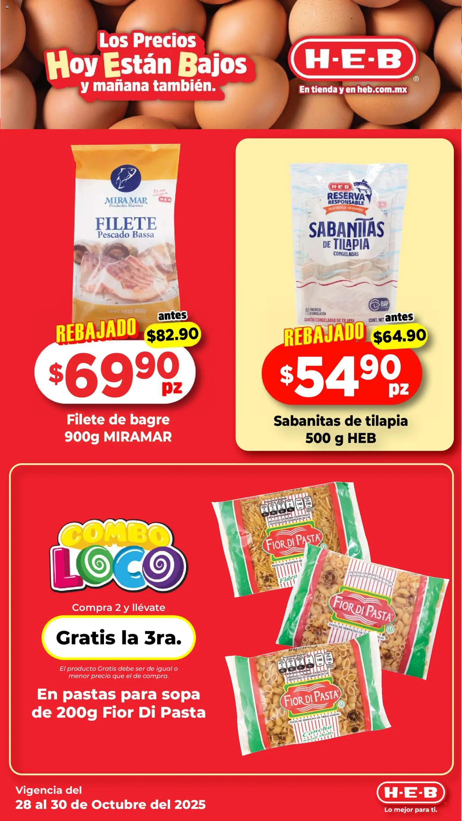 Nuevas ofertas de H-E-B válidas en toda la República Mexicana desde el 28.10.2025. ¡Encuentra las mejores ofertas en H-E-B folleto! | Página: 4 | Productos: Sopa, Pasta