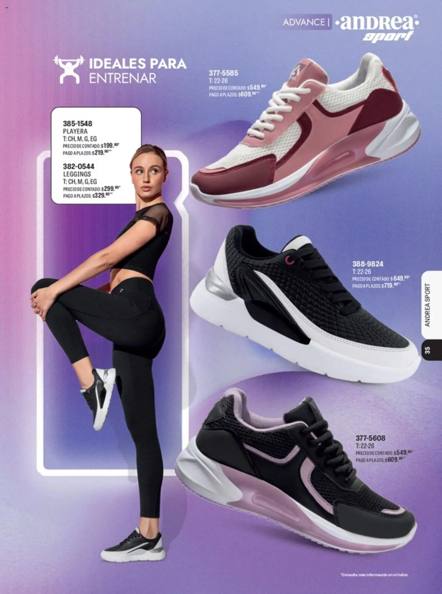 Nuevas ofertas de Andrea válidas en toda la República Mexicana desde el 15.04.2026. ¡Encuentra las mejores ofertas en Andrea catálogo Lo mejor en marcas! | Página: 29 | Productos: Leggings, Playera