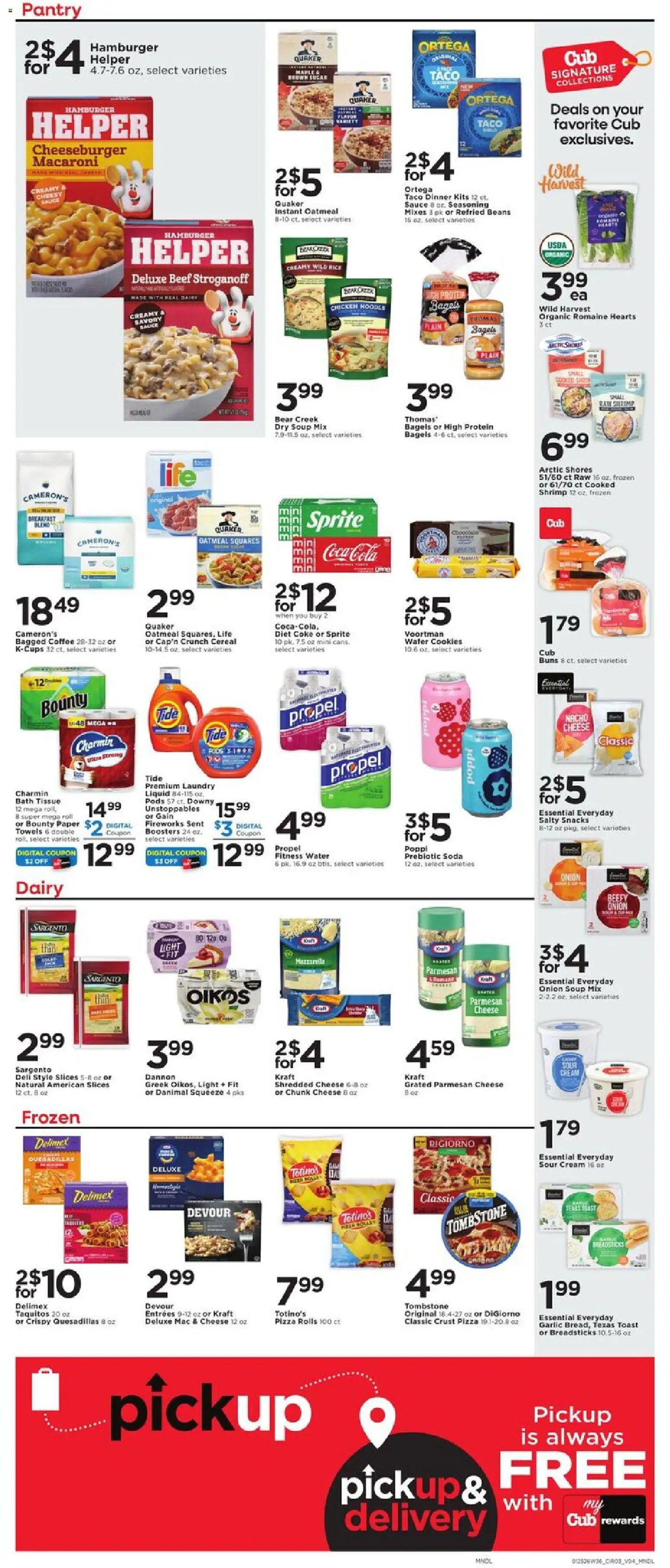 Cub Foods Weekly Ad - valid from 25.01.2026 | Page: 3 | Products: Bath, Pizza, Cream, Garlic