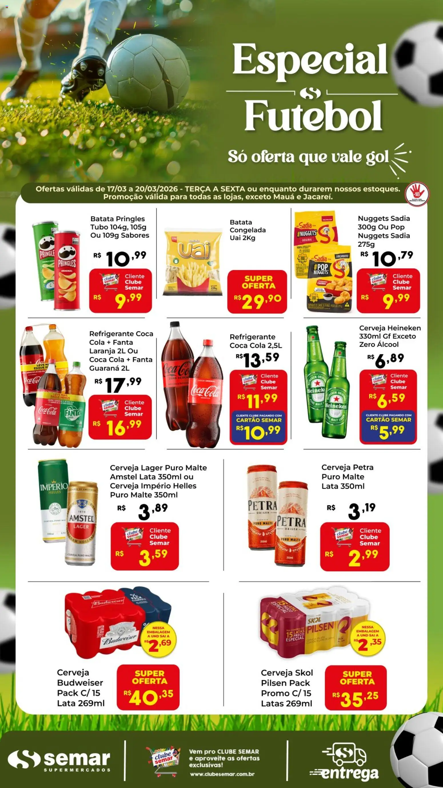 Semar Supermercado Folheto - válido de 17.03.2026 | Página: 1 | Produtos: Cola, Heineken, Refrigerante, Batata