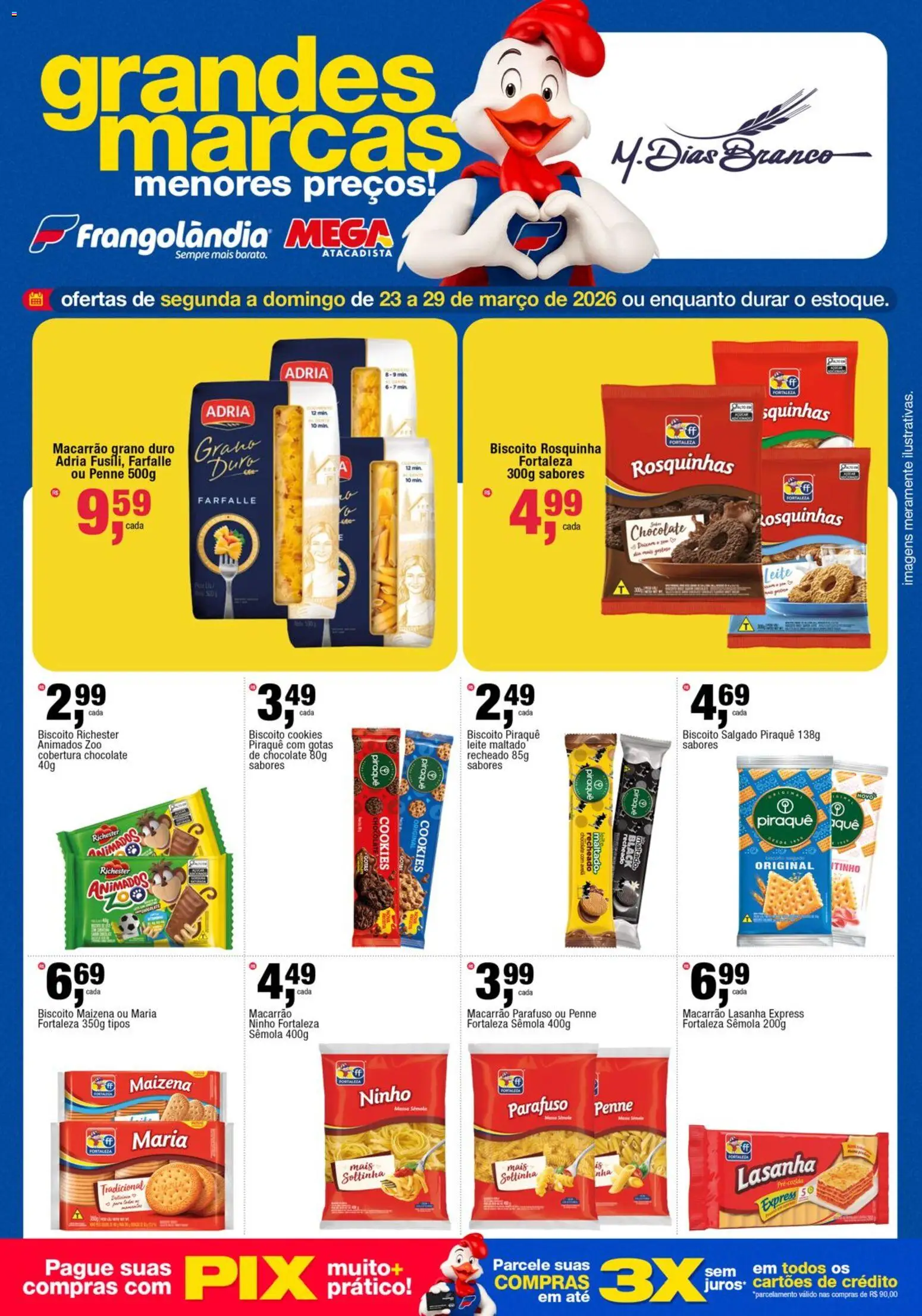 Frangolândia Folheto - válido de 23.03.2026 | Página: 3 | Produtos: Biscoito, Lasanha, Rosquinha, Cookies