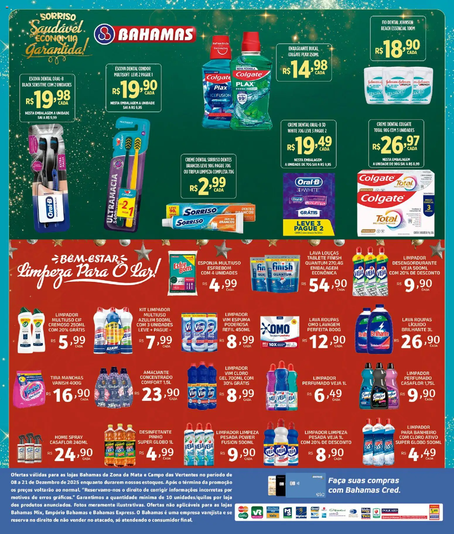 Bahamas Supermercados Folheto - válido de 08.12.2025 | Página: 2 | Produtos: Esponja, Limpador multiuso, Vanish, Desinfetante
