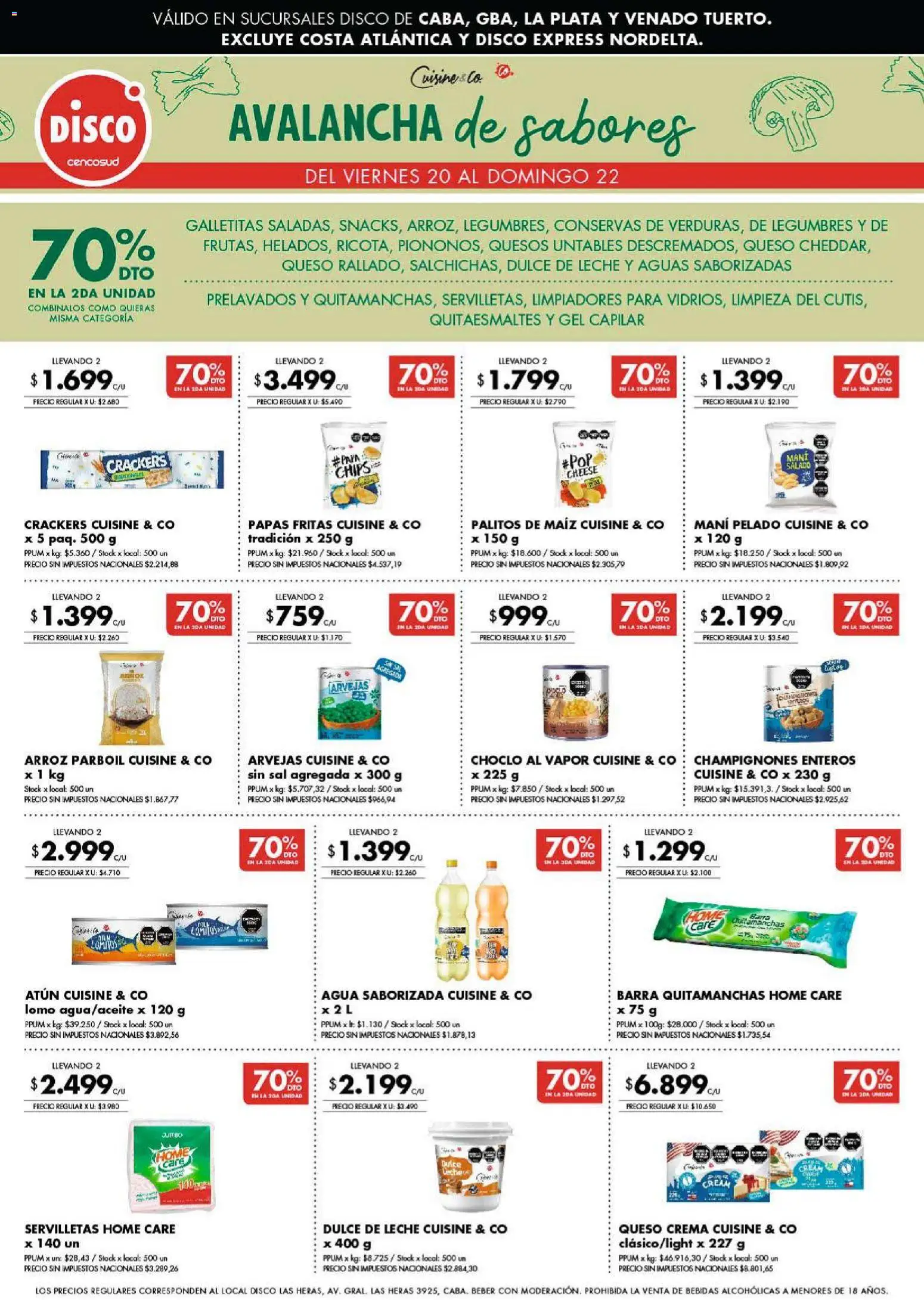 Disco ofertas │ válido desde el 20.02.2026 | Página: 9 | Productos: Disco, Queso crema, Leche, Queso