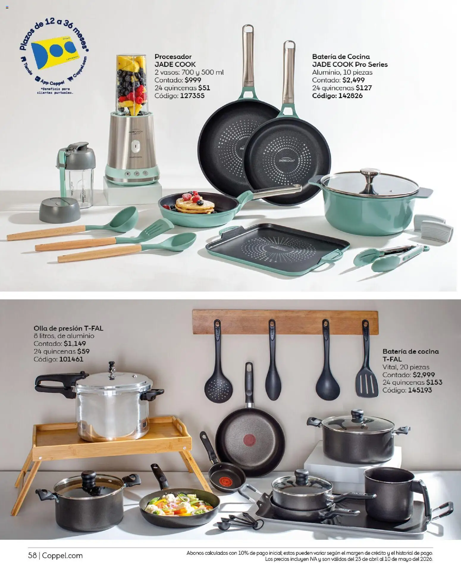 Nuevas ofertas de Coppel válidas en toda la República Mexicana desde el 25.04.2026. ¡Encuentra las mejores ofertas en Coppel catálogo Los regalos que mamá siempre quiere! | Página: 58 | Productos: Cocina, Batería, Vasos, Olla