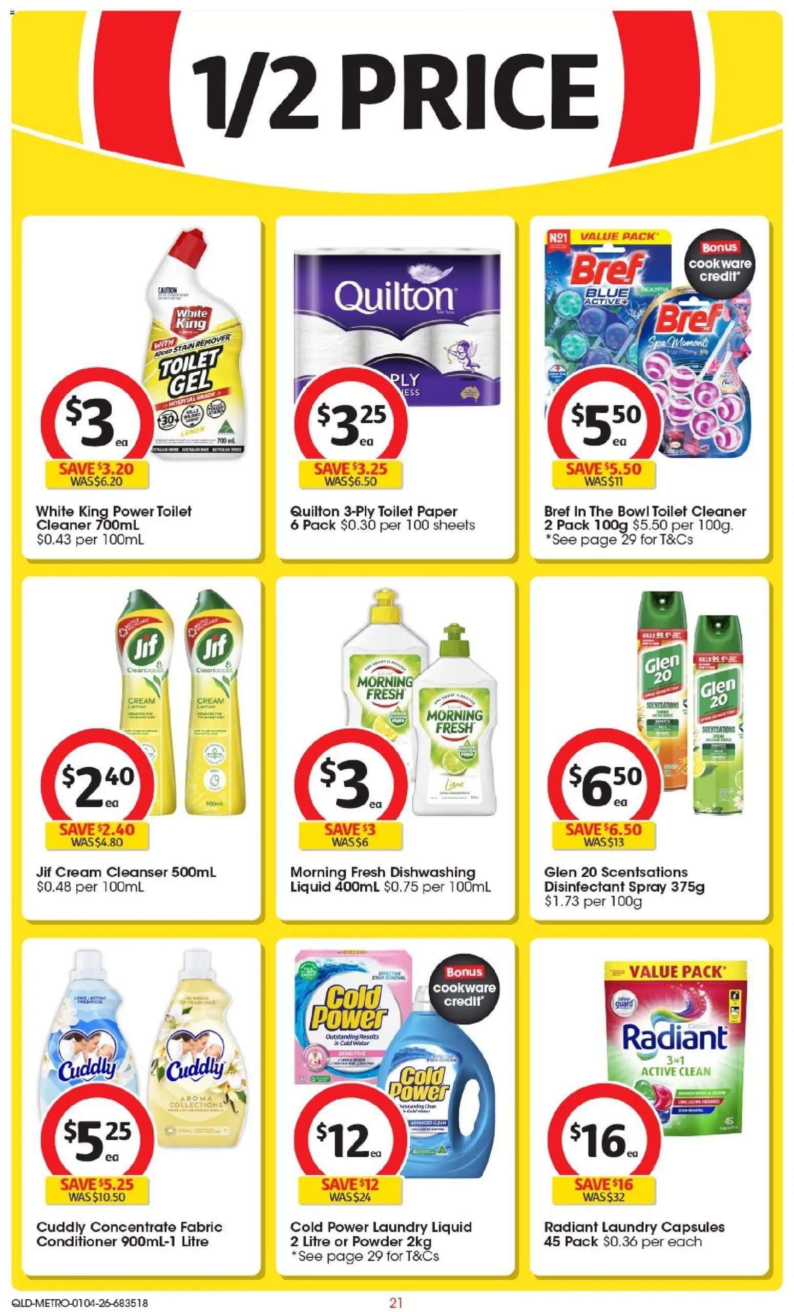 Coles catalogue - valid from 01.04.2026 | Page: 21 | Products: Conditioner, Cookware, Water, Lemon