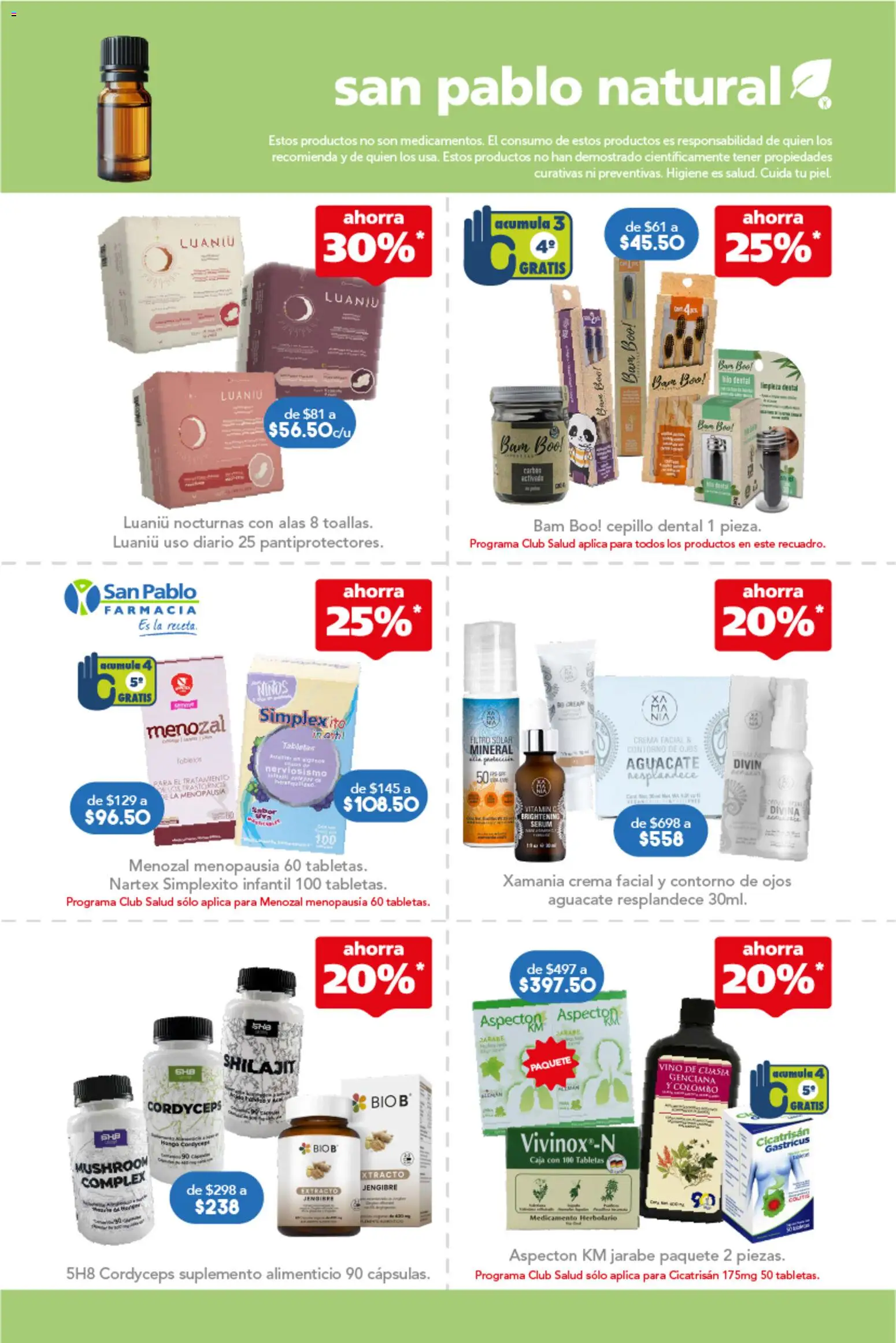 Nuevas ofertas de Farmacia San Pablo válidas en toda la República Mexicana desde el 26.10.2025. ¡Encuentra las mejores ofertas en Farmacia San Pablo catálogo! | Página: 3 | Productos: Contorno de ojos, Cepillo, Aguacate, Vino
