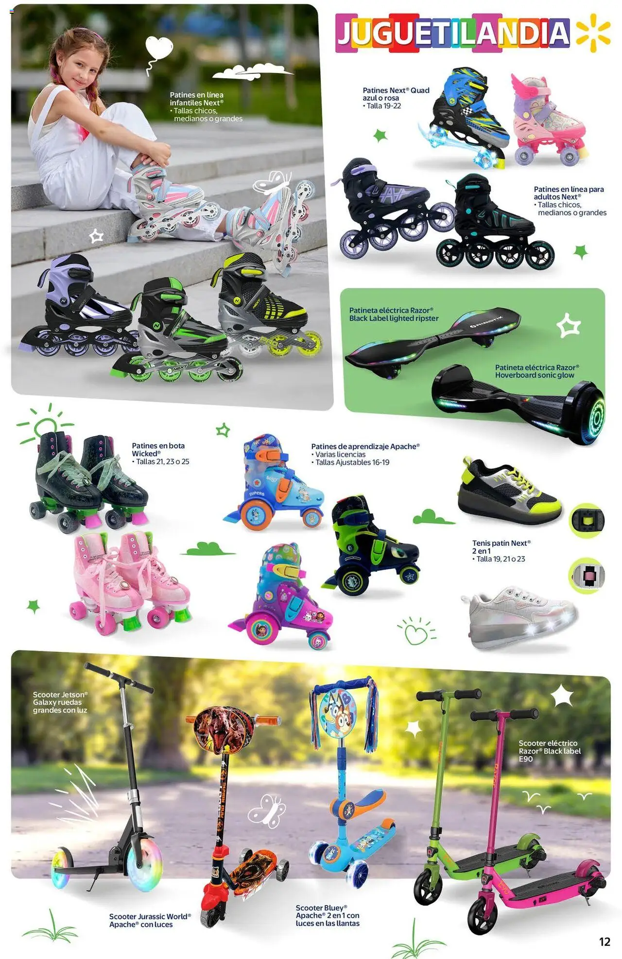 Nuevas ofertas de Walmart válidas en toda la República Mexicana desde el 20.09.2025. ¡Encuentra las mejores ofertas en Walmart - Folleto Juguetilandia! | Página: 12 | Productos: Tenis, Scooter
