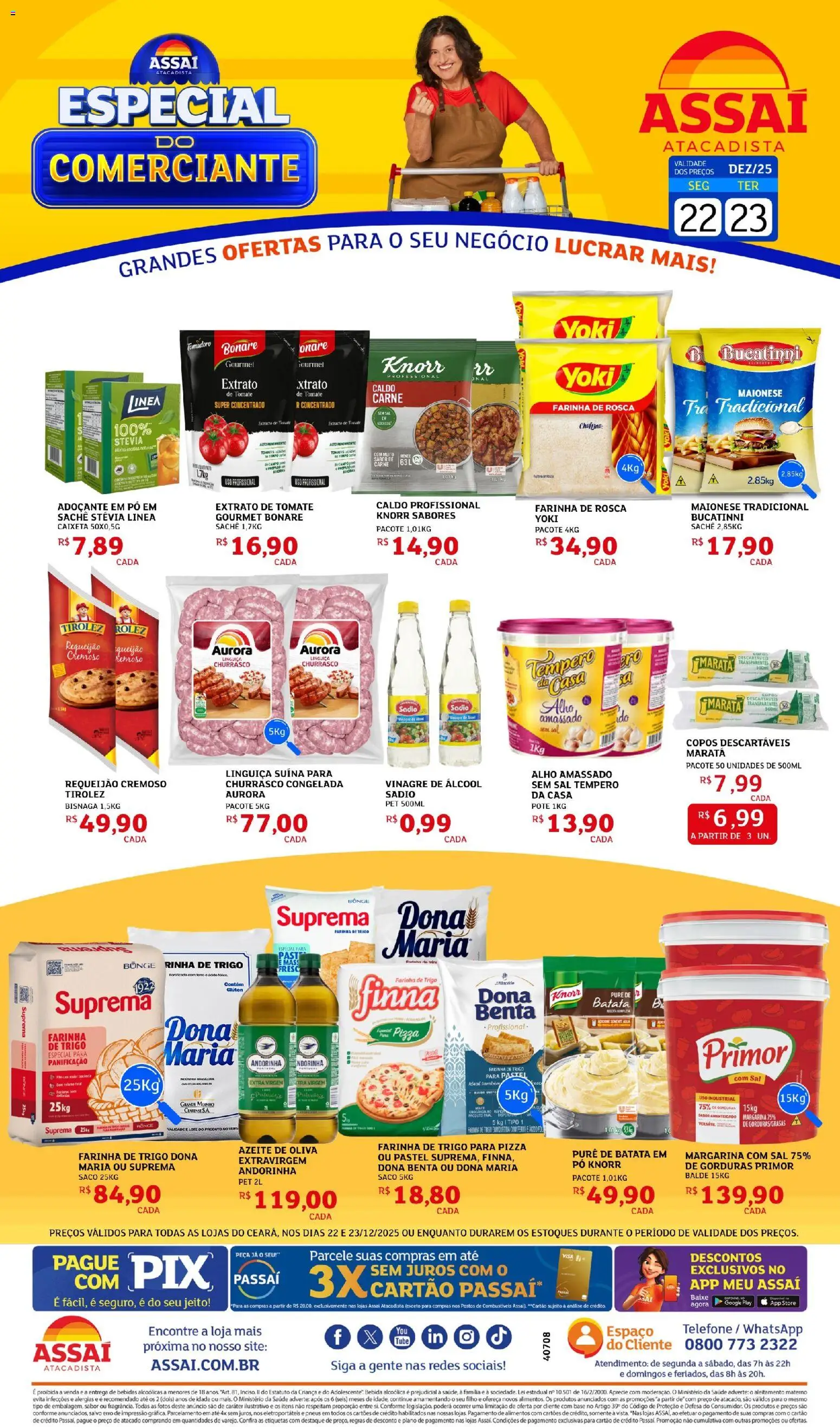 Assaí Atacadista Folheto - válido de 22.12.2025 | Página: 1 | Produtos: Copos descartáveis, Copos, Requeijão, Balde