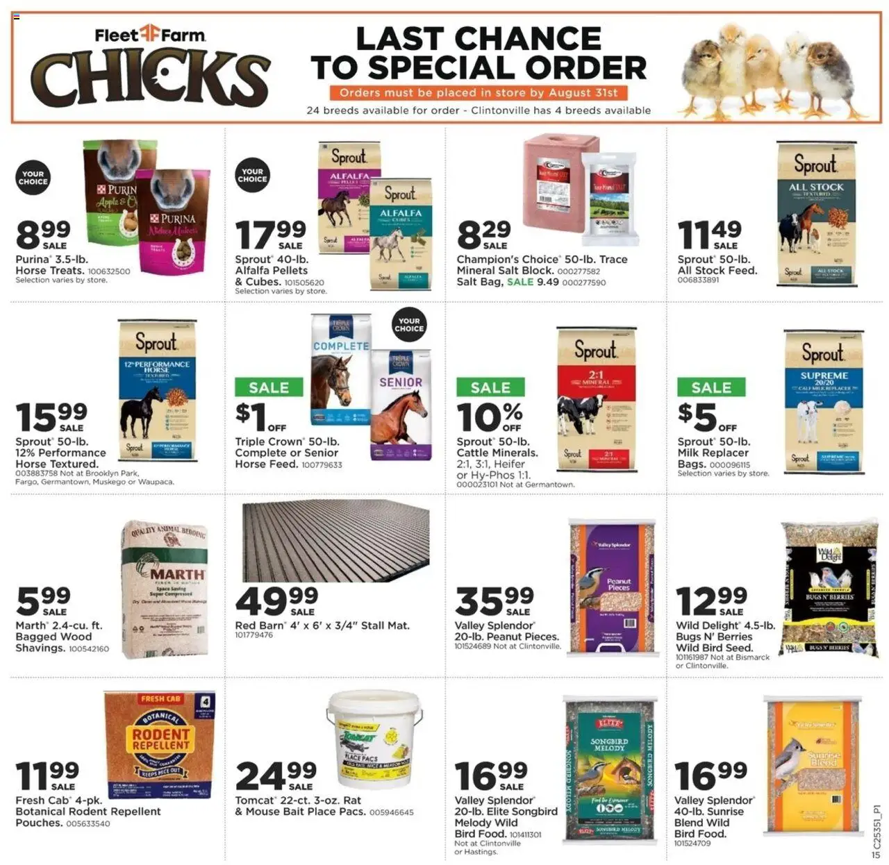 Mills Fleet Farm Weekly Ad - valid from 28.08.2025 | Page: 19 | Products: Berries, Milk, Mouse, Bait