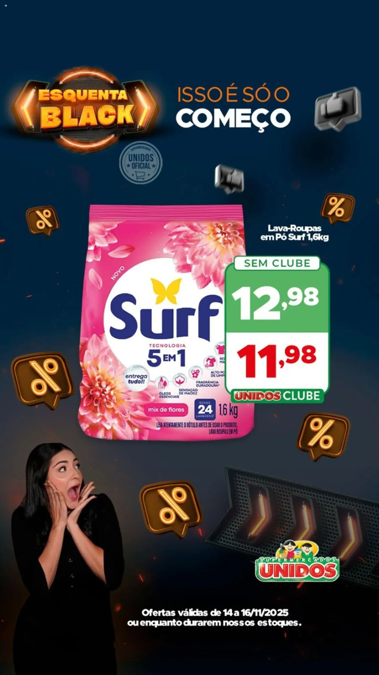 Supermercados Unidos Folheto - válido de 14.11.2025 | Página: 7 | Produtos: Pó, Flores, Roupas, PC