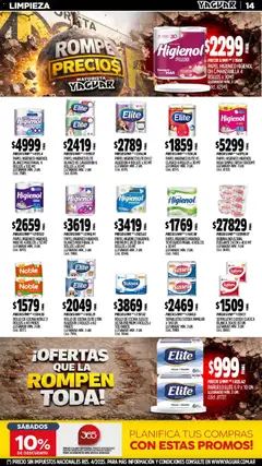 Vista previa Yaguar catálogo válido desde el 13.04.2026 | Página: 14 | Productos: Papel higiénico, Pañuelo, Servilletas, Huevo