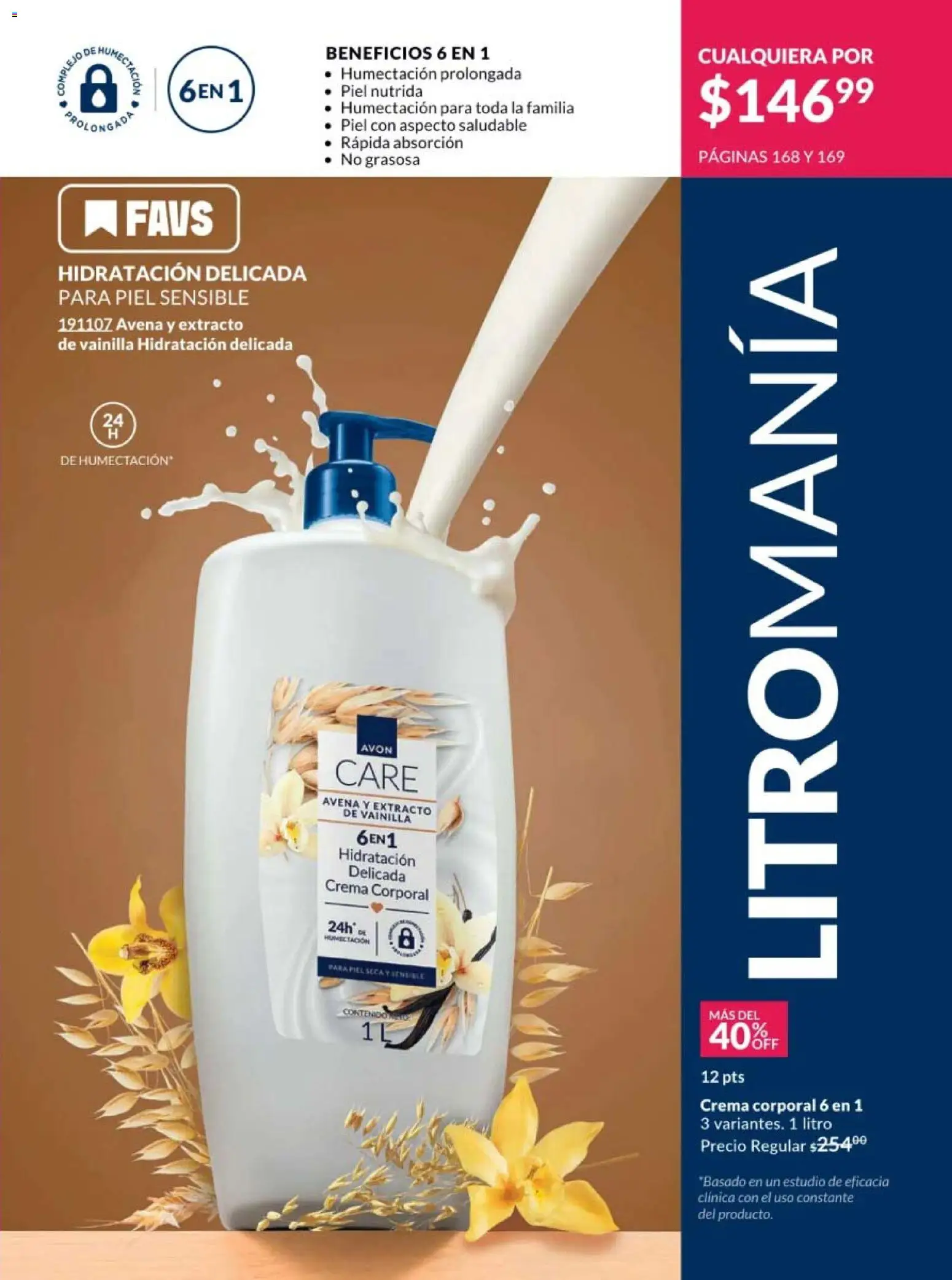 Nuevas ofertas de AVON válidas en toda la República Mexicana desde el 13.03.2026. ¡Encuentra las mejores ofertas en AVON campaña 5 2026! | Página: 169 | Productos: Avena, Crema, Crema corporal