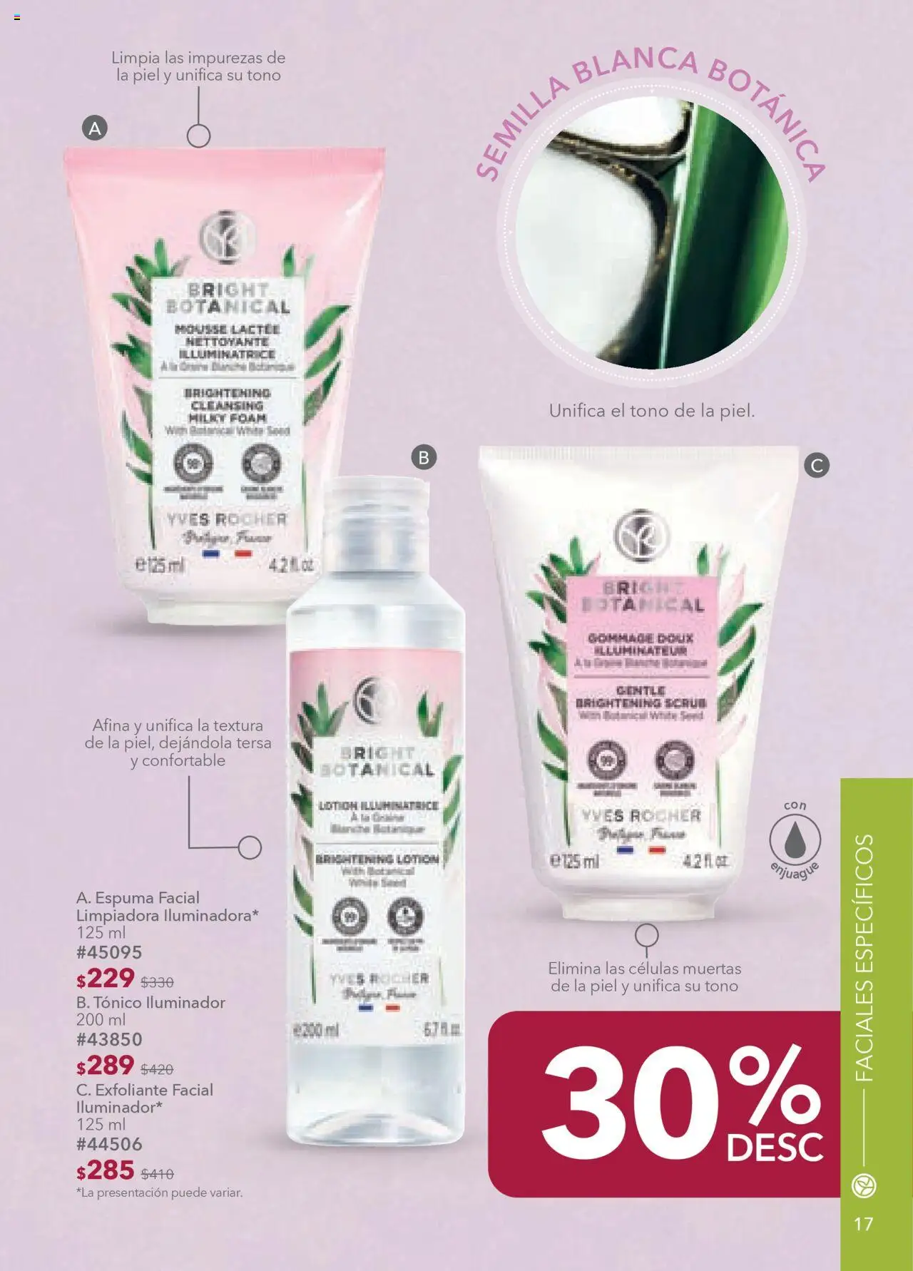 Nuevas ofertas de Yves Rocher válidas en toda la República Mexicana desde el 05.08.2025. ¡Encuentra las mejores ofertas en Yves Rocher - Campaña 11 2025! | Página: 17 | Productos: Iluminador, Exfoliante facial, Espuma