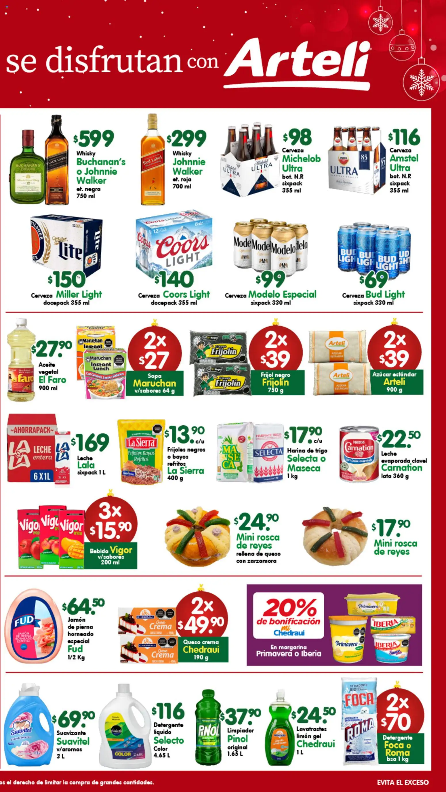 Nuevas ofertas de Arteli válidas en toda la República Mexicana desde el 15.12.2025. ¡Encuentra las mejores ofertas en Arteli folleto Tuxpan! | Página: 2 | Productos: Azúcar, Limón, Leche, Suavizante
