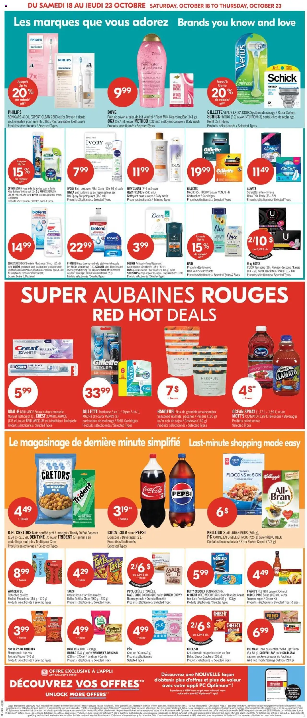 Pharmaprix flyer valid from 18.10.2025 | Page: 9 | Products: Chips, Cookies, Battery, Juice