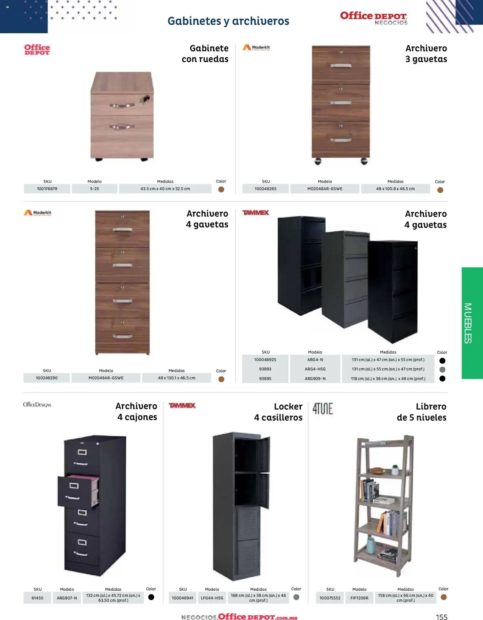 Nuevas ofertas de Office Depot válidas en toda la República Mexicana desde el 12.01.2026. ¡Encuentra las mejores ofertas en Office Depot catálogo 2026! | Página: 157 | Productos: Gabinete