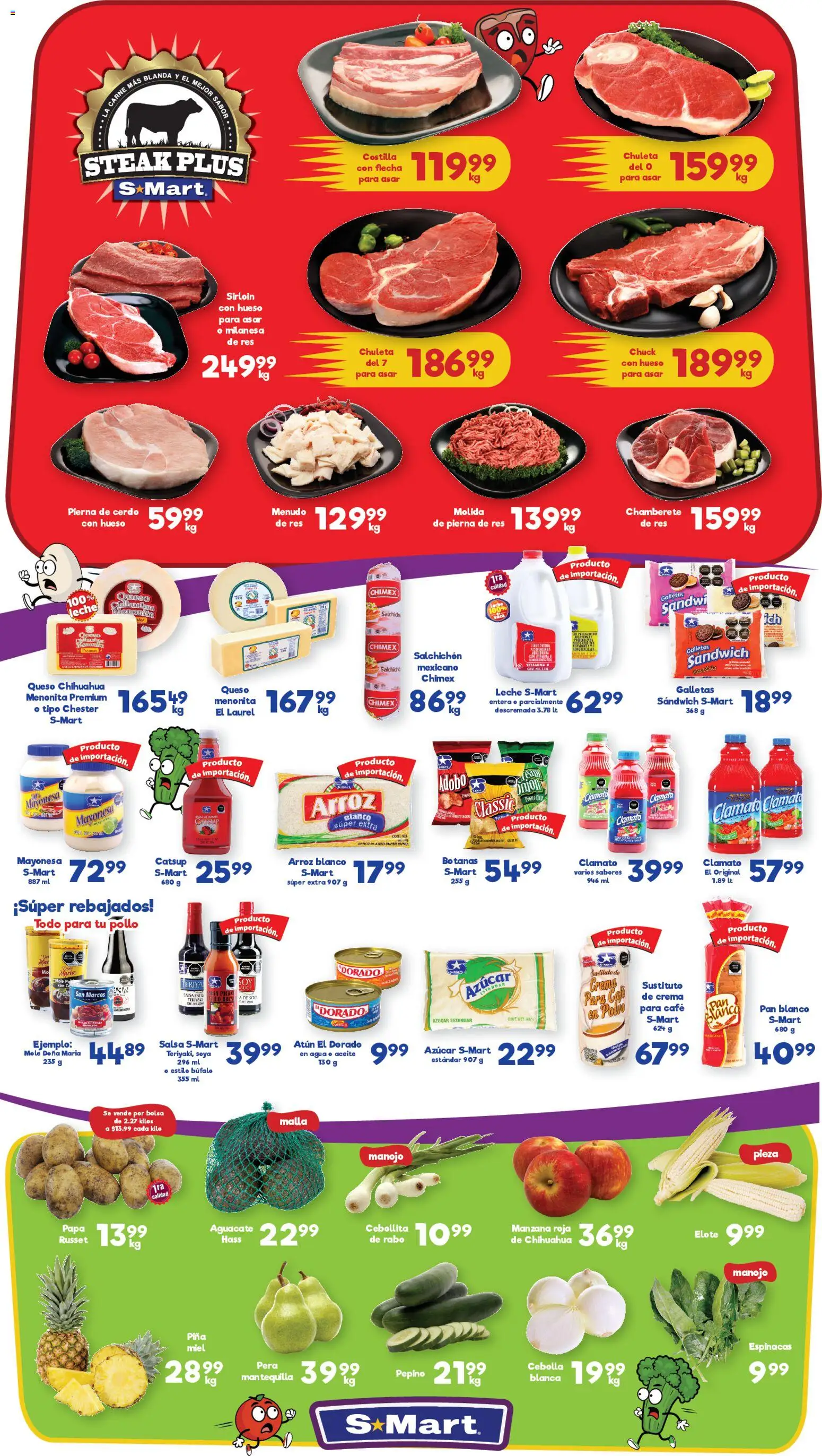 Nuevas ofertas de S-Mart válidas en toda la República Mexicana desde el 16.01.2026. ¡Encuentra las mejores ofertas en S-Mart folleto Chihuahua! | Página: 1 | Productos: Manzana, Queso, Galletas, Malla