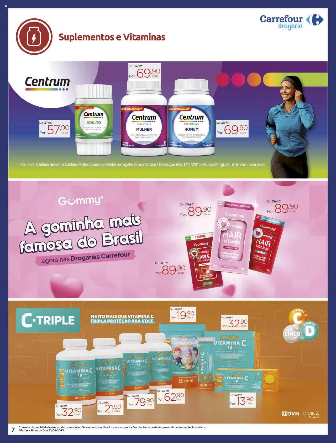 Carrefour Folheto - válido de 01.08.2025 | Página: 7 | Produtos: Suplementos, Vitamina c