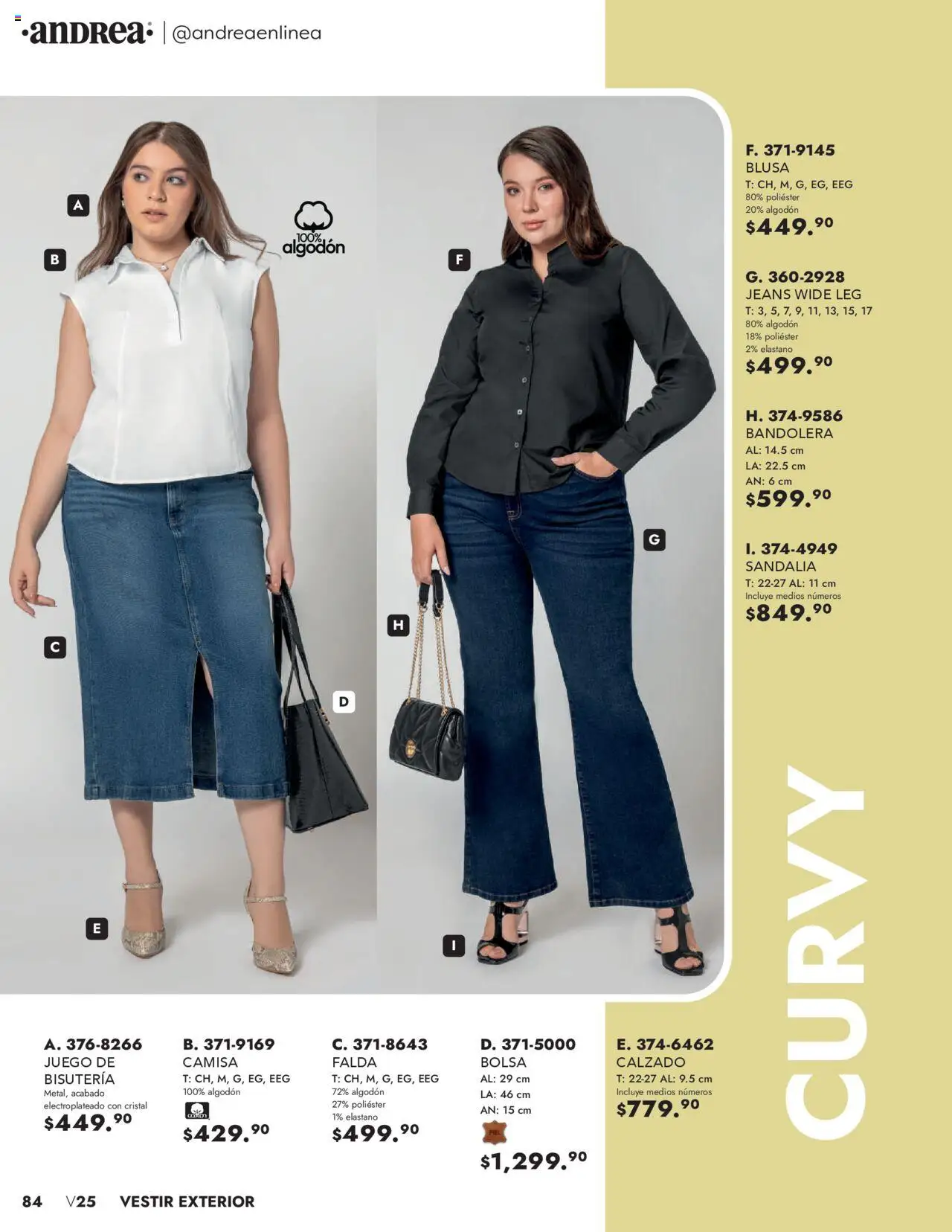 Nuevas ofertas de Andrea válidas en toda la República Mexicana desde el 25.05.2025. ¡Encuentra las mejores ofertas en Andrea - Catálogo Vestir Exterior! | Página: 84 | Productos: Blusa, Camisa, Juego, Falda