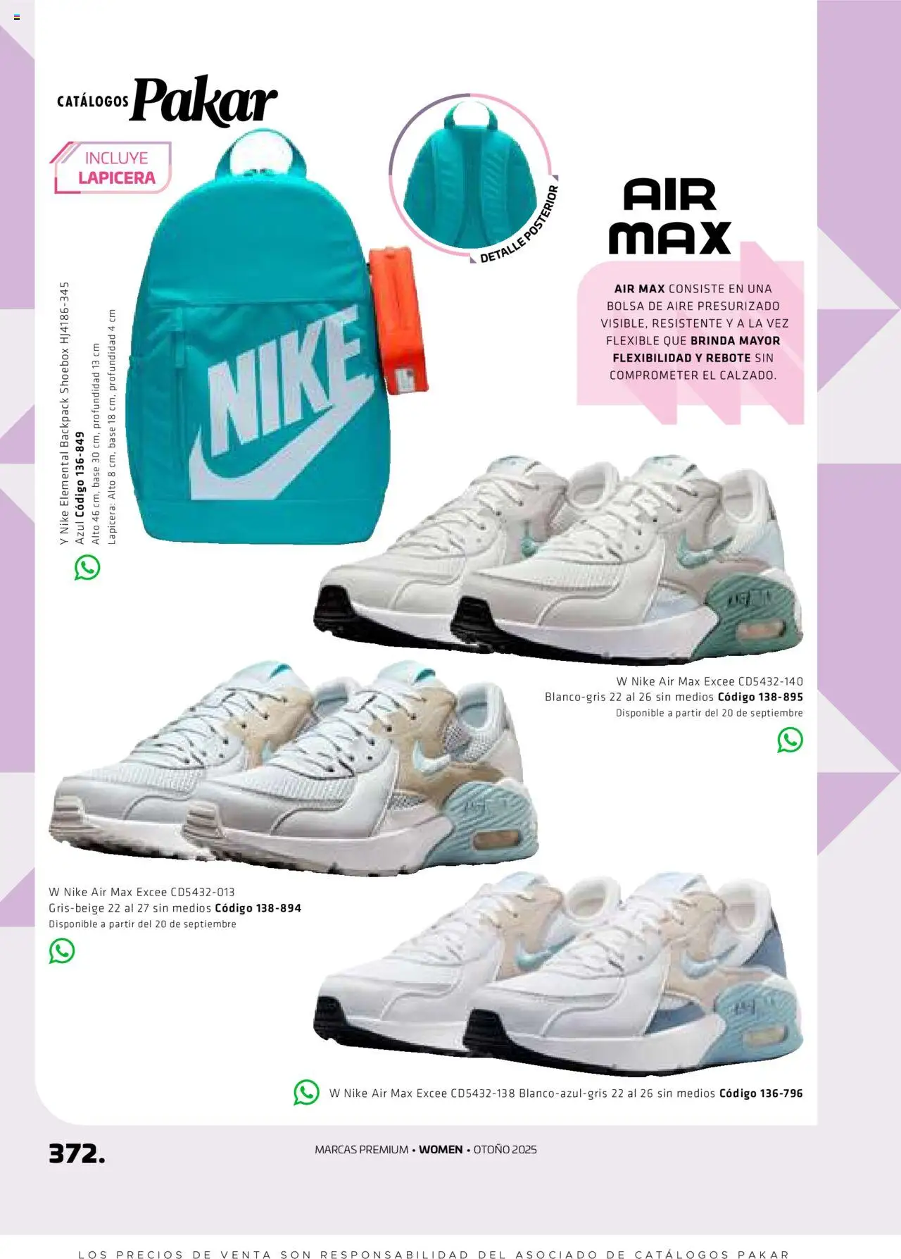 Nuevas ofertas de SC Pakar válidas en toda la República Mexicana desde el 29.08.2025. ¡Encuentra las mejores ofertas en SC Pakar - Catálogo Otoño Women! | Página: 372 | Productos: Bolsa, Flexible