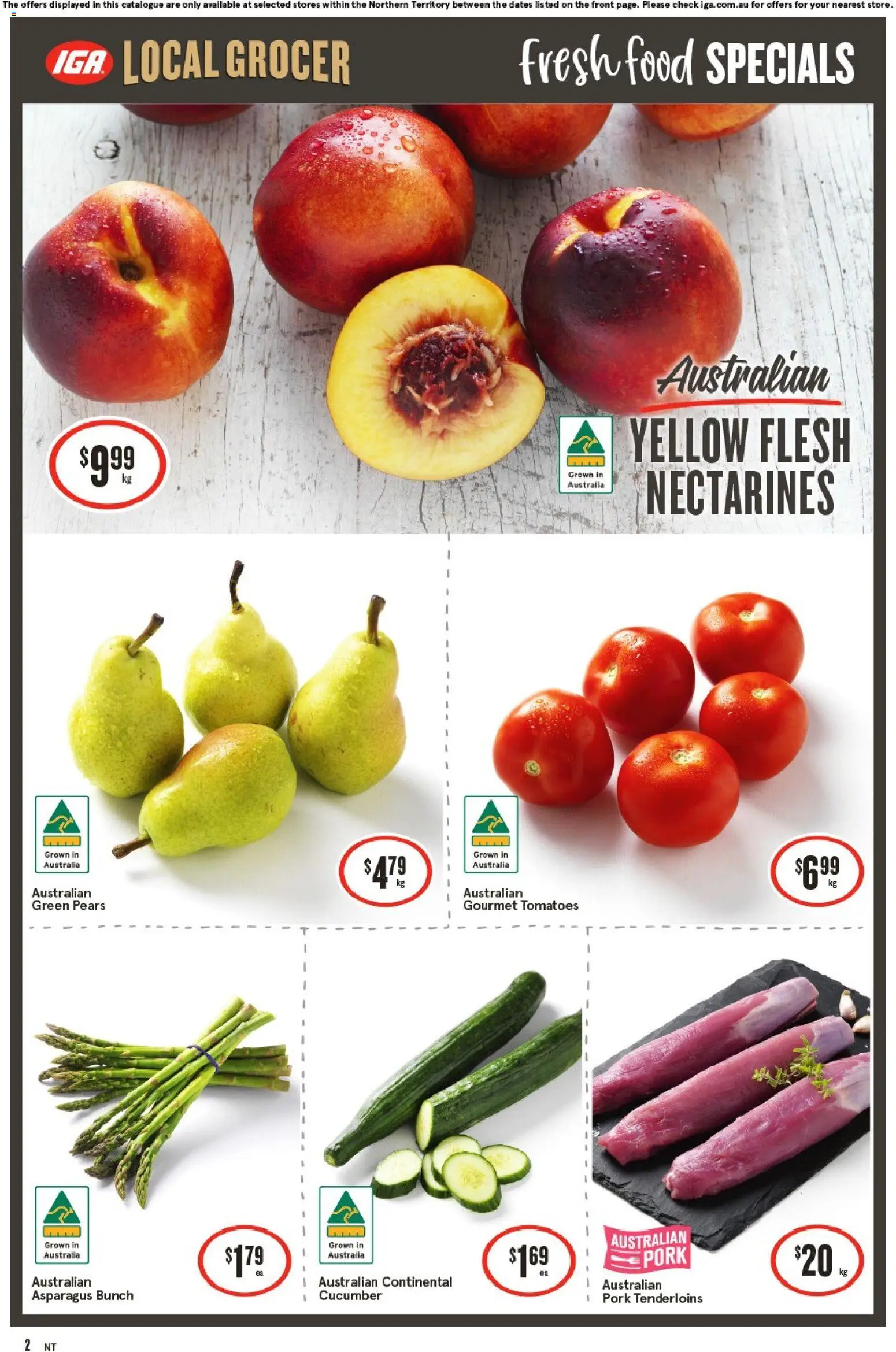 IGA catalogue - valid from 05.11.2025 | Page: 2 | Products: Pork, Tomatoes