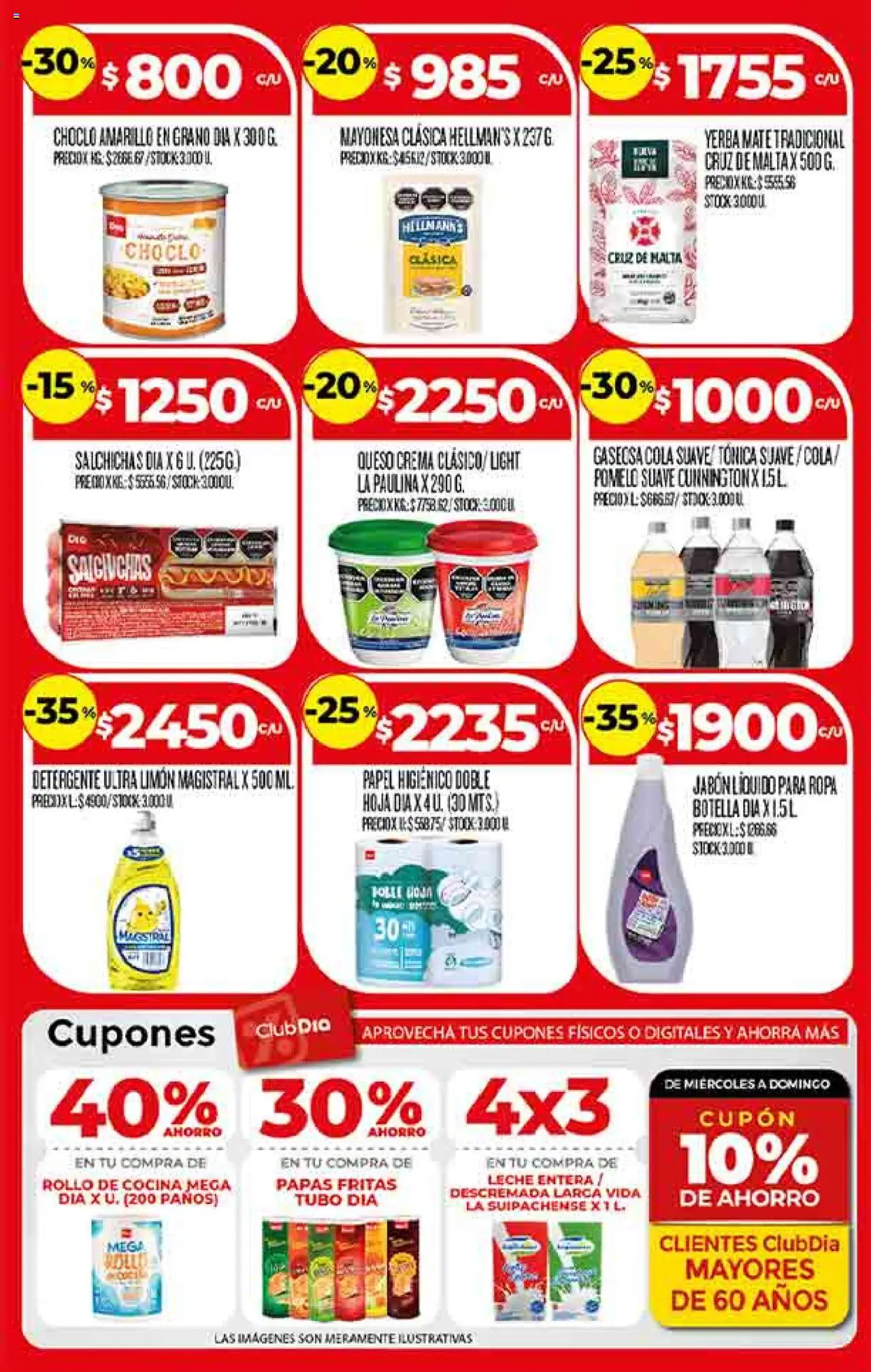 Supermercado DIA Ofertas - Salta y Jujuy │ válido desde el 30.07.2025 | Página: 3 | Productos: Cocina, Yerba, Queso crema, Queso