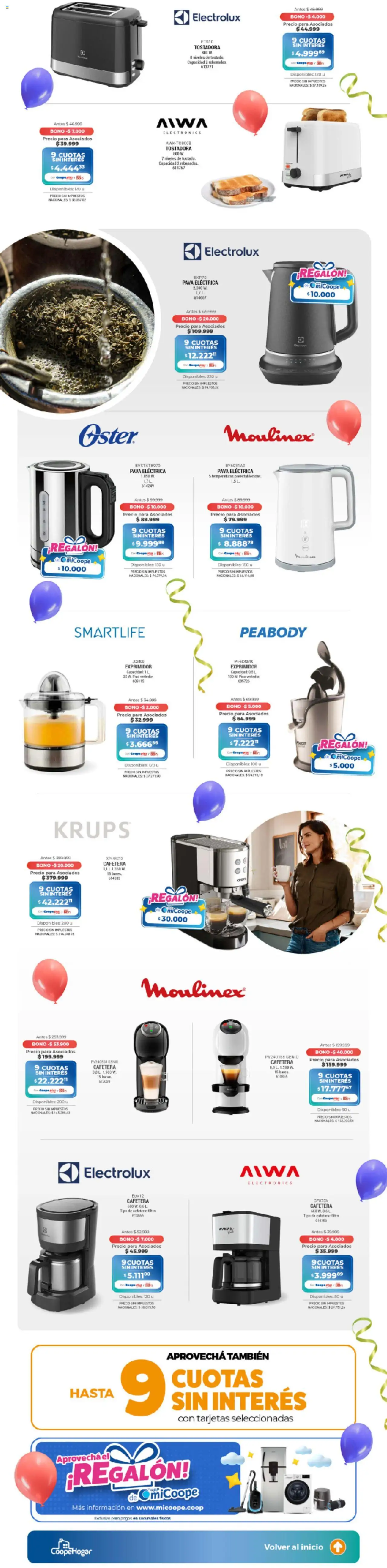 Cooperativa Obrera catálogo │ válido desde el 20.10.2025 | Página: 13 | Productos: Pico, Pava, Exprimidor, Tostadora