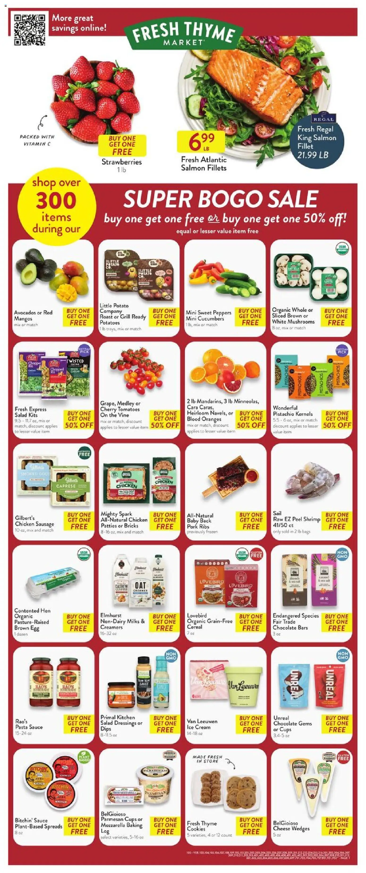 Fresh Thyme Weekly Ad - MN - valid from 18.03.2026 | Page: 2 | Products: Peppers, Mushrooms, Pasta, Sausage