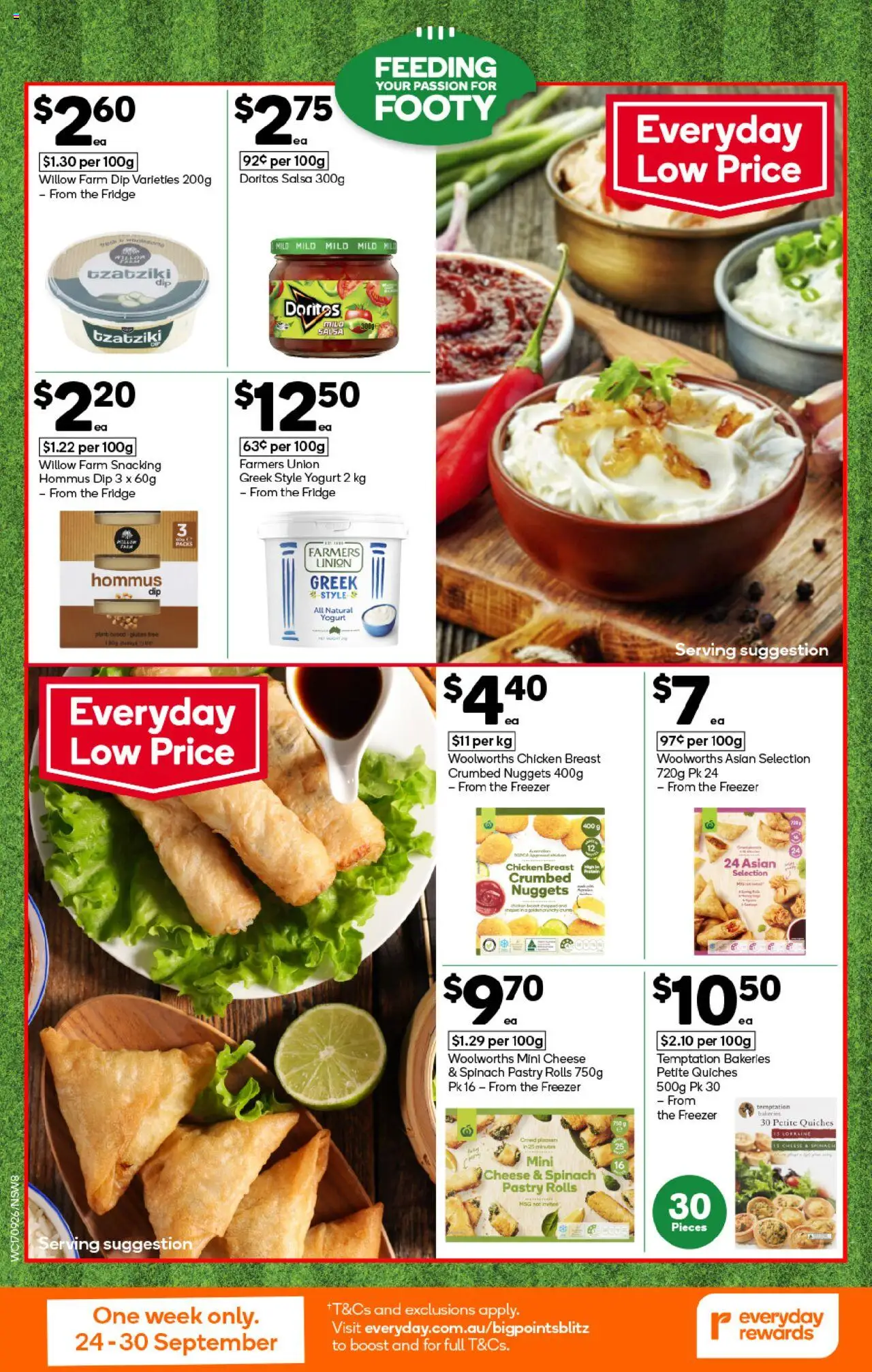 Woolworths catalogue - valid from 24.09.2025 | Page: 8 | Products: Cheese, Chicken, Salsa, Fridge
