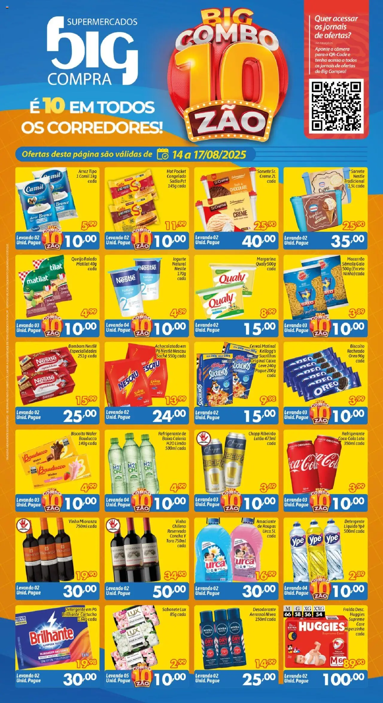 Big Compra Folheto - válido de 14.08.2025 | Página: 1 | Produtos: Leite, Sucrilhos, Sabonete, Amaciante