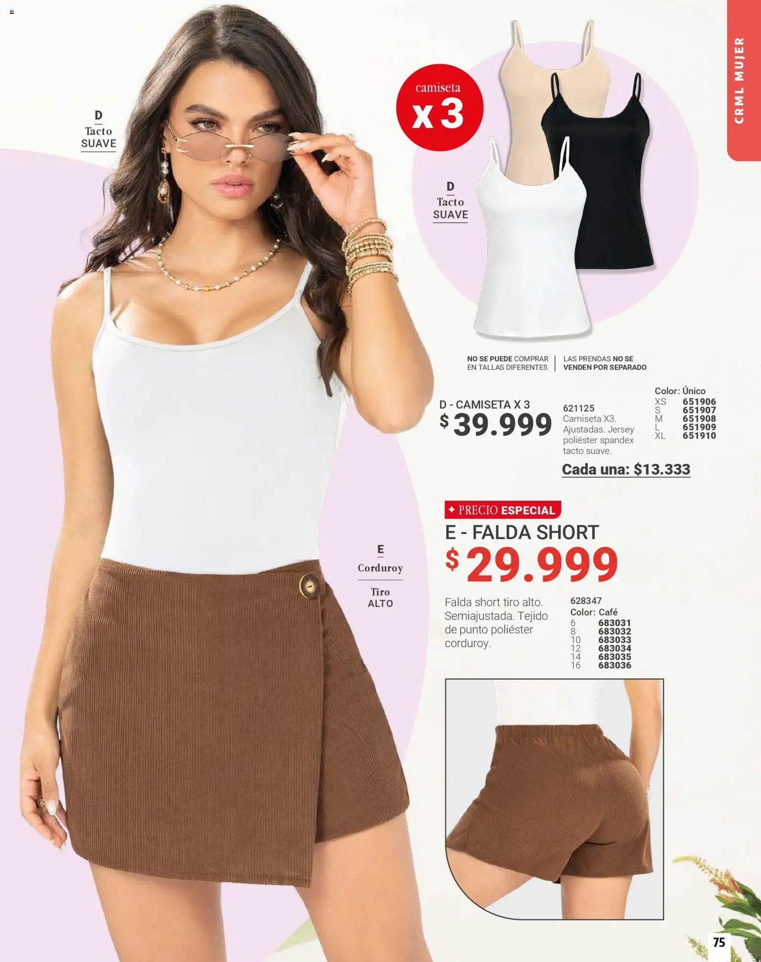 Carmel revista - valida desde el 01.01.2026 | Página: 75 | Productos: Falda, Short, Camiseta, Café