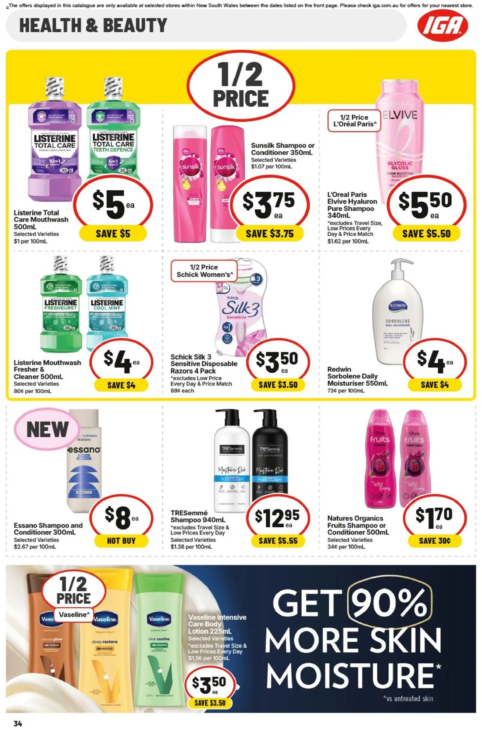 IGA catalogue - valid from 22.04.2026 | Page: 33 | Products: Shampoo, Conditioner, Makeup, Cotton tips